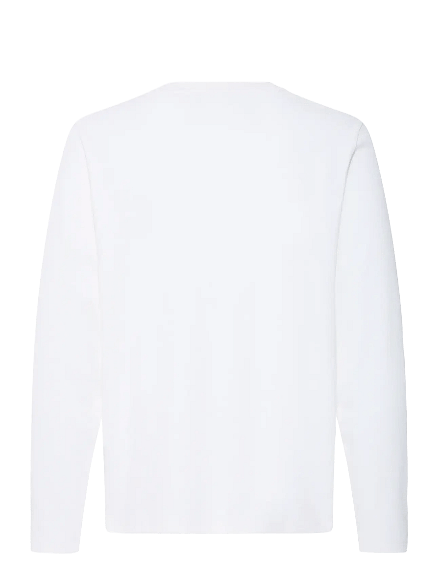 Blend - BHLEWIS L/S STRUCTURE GD TEE - langærmede t-shirts - snow white - 2