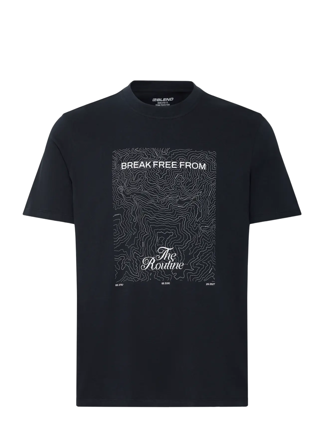 Blend - BHLEYTON S/S GRAPHIC TEE - kurzärmelige t-shirts - black beauty - 1
