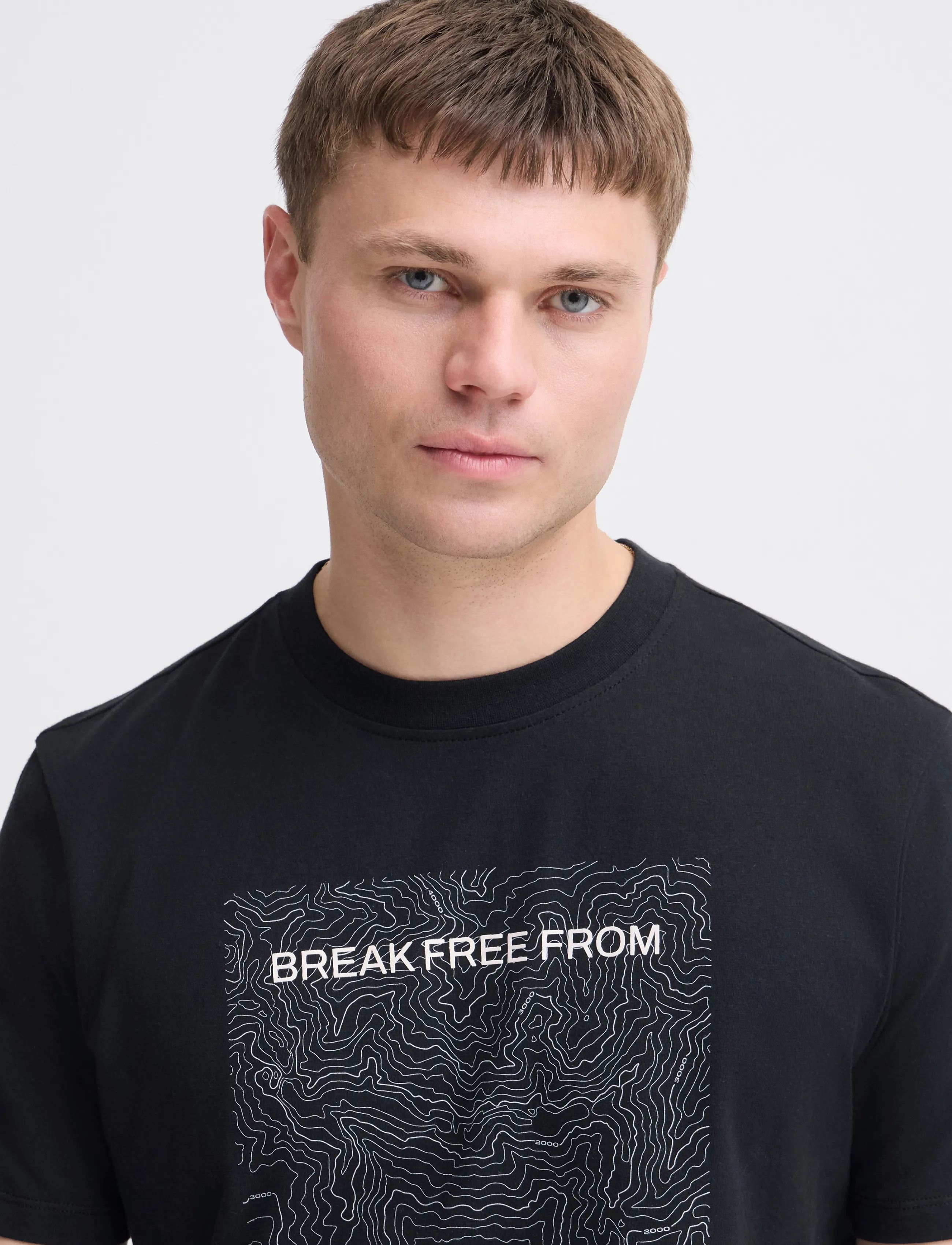 Blend - BHLEYTON S/S GRAPHIC TEE - kurzärmelige t-shirts - black beauty - 4