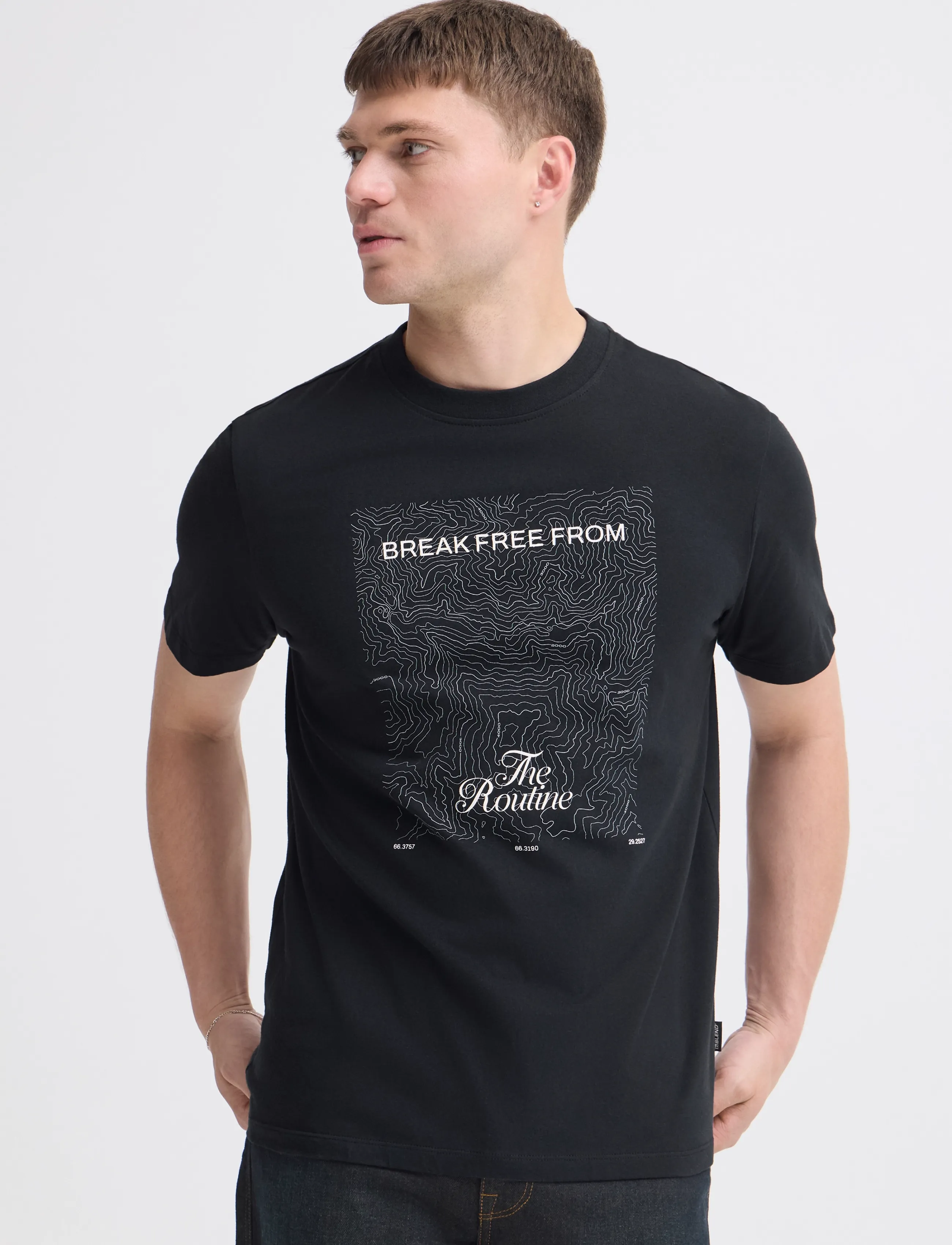 BLEND Bhleyton S/S Graphic Tee t-shirts med tryck herr – bild 5