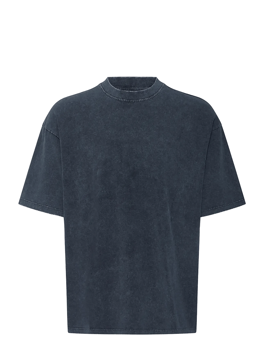 Blend - BHLANCE S/S WASH RLX TEE - kurzärmelige t-shirts - black beauty - 1
