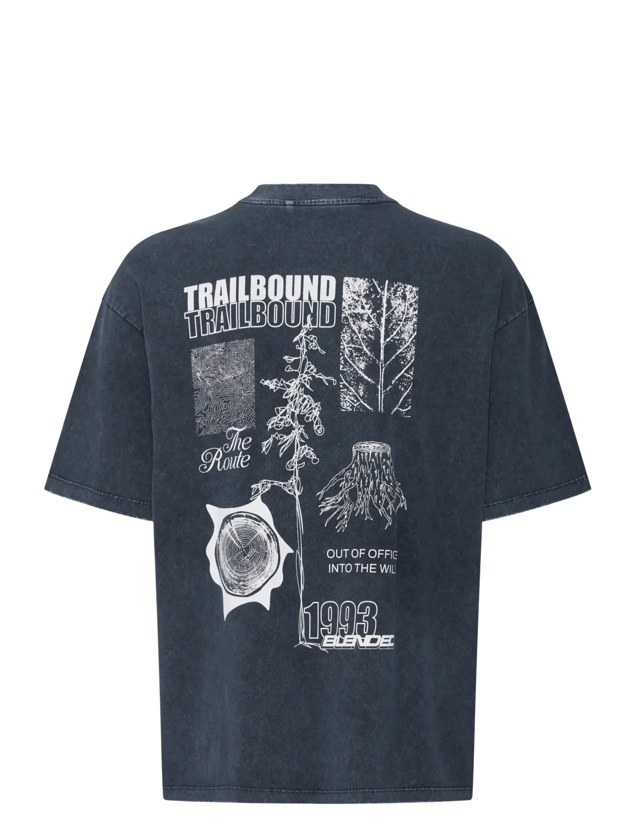 Blend - BHLANCE S/S WASH RLX TEE - kurzärmelige t-shirts - black beauty - 2