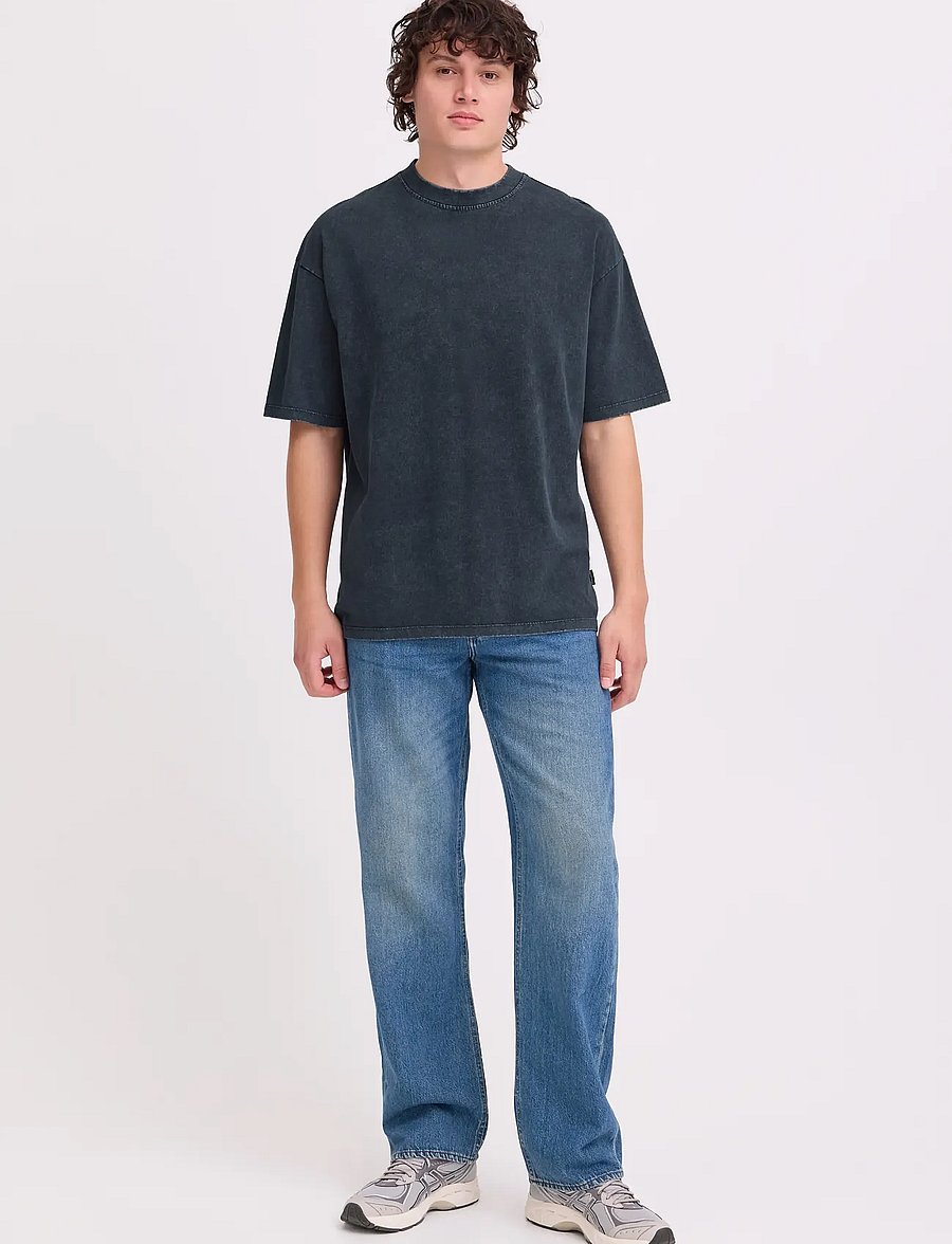 Blend - BHLANCE S/S WASH RLX TEE - kurzärmelige t-shirts - black beauty - 0