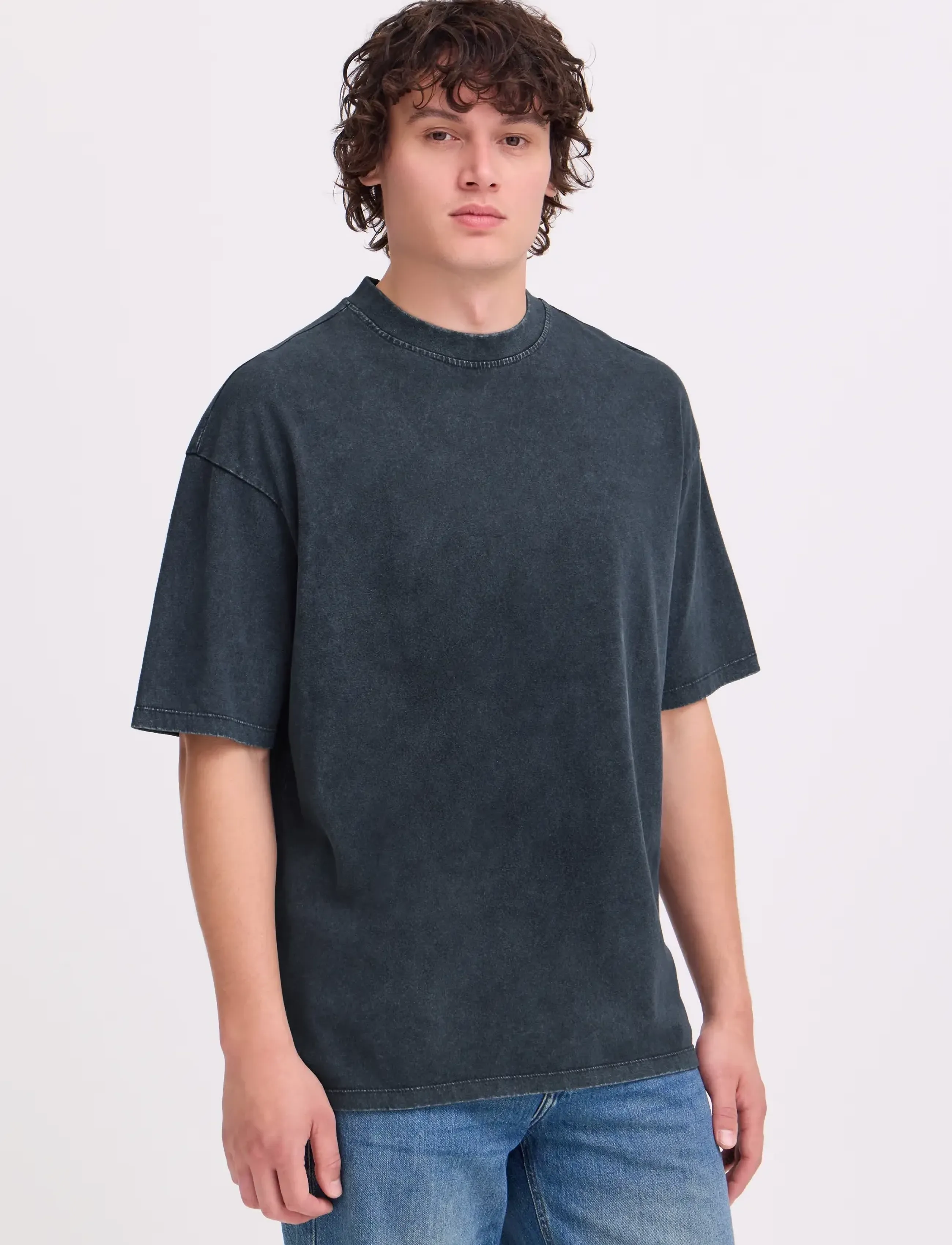 Blend - BHLANCE S/S WASH RLX TEE - kurzärmelige t-shirts - black beauty - 3