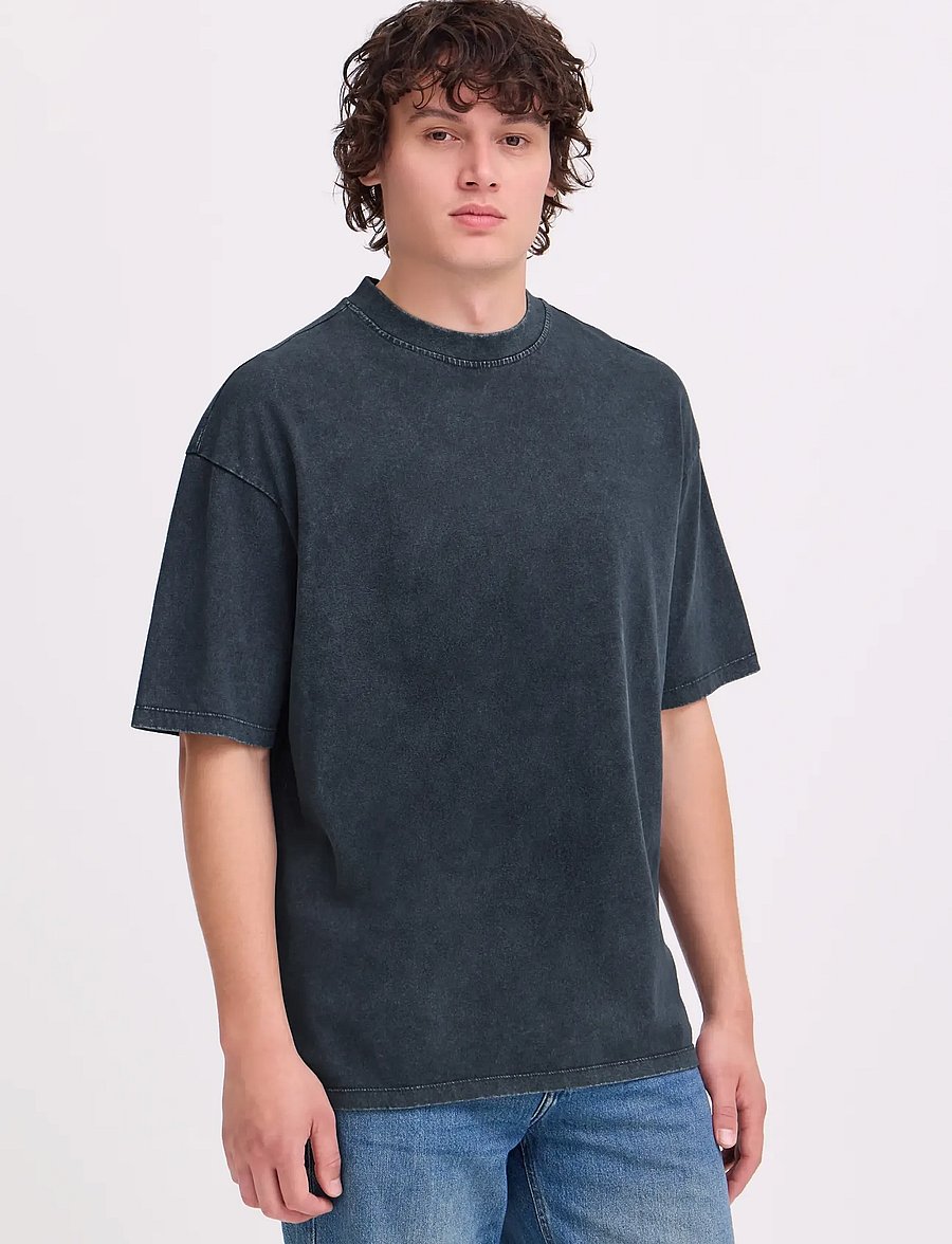 Blend - BHLANCE S/S WASH RLX TEE - kurzärmelige t-shirts - black beauty - 3