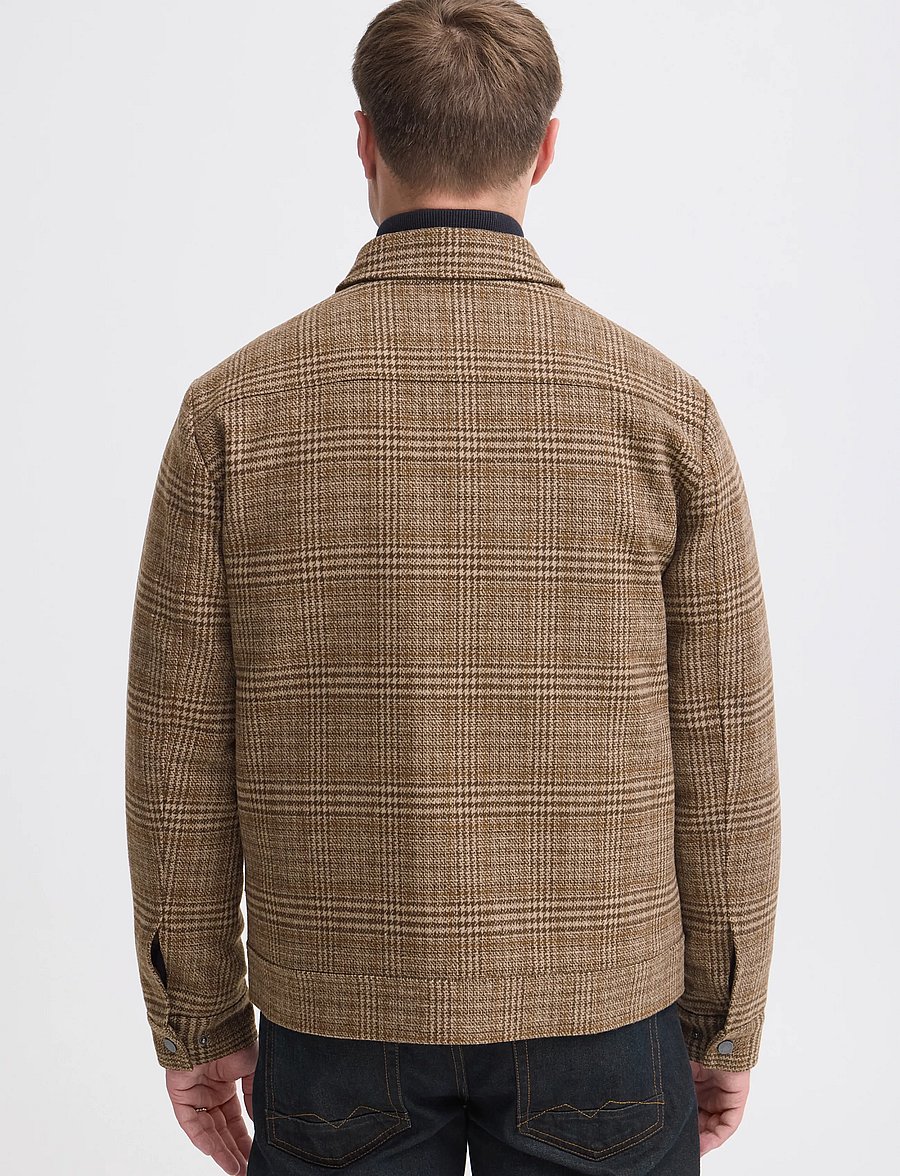 Blend - BHGILBERTO WOOL CHECK JKT - efterårsjakker - turkish coffee - 3