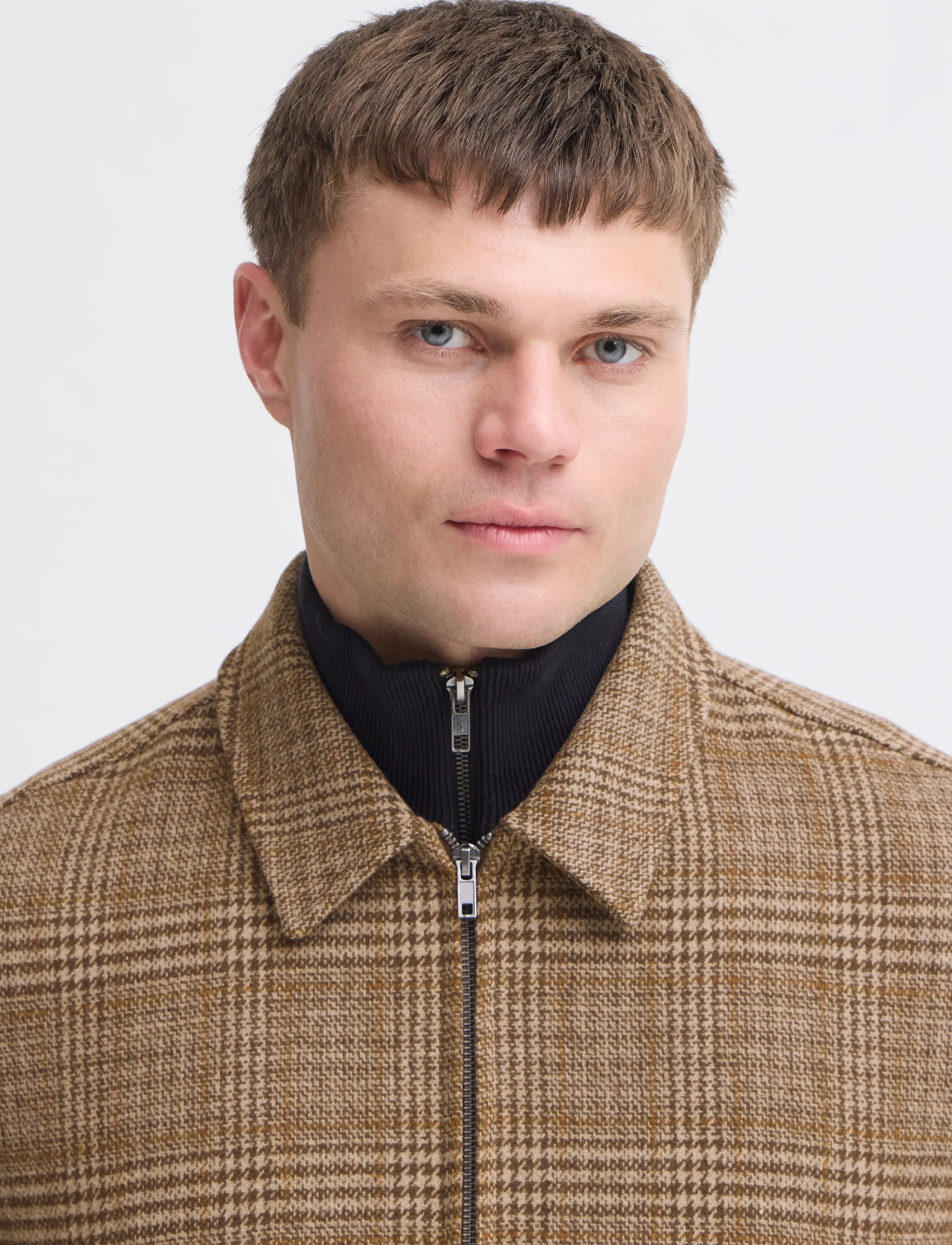 Blend - BHGILBERTO WOOL CHECK JKT - turkish coffee - 4