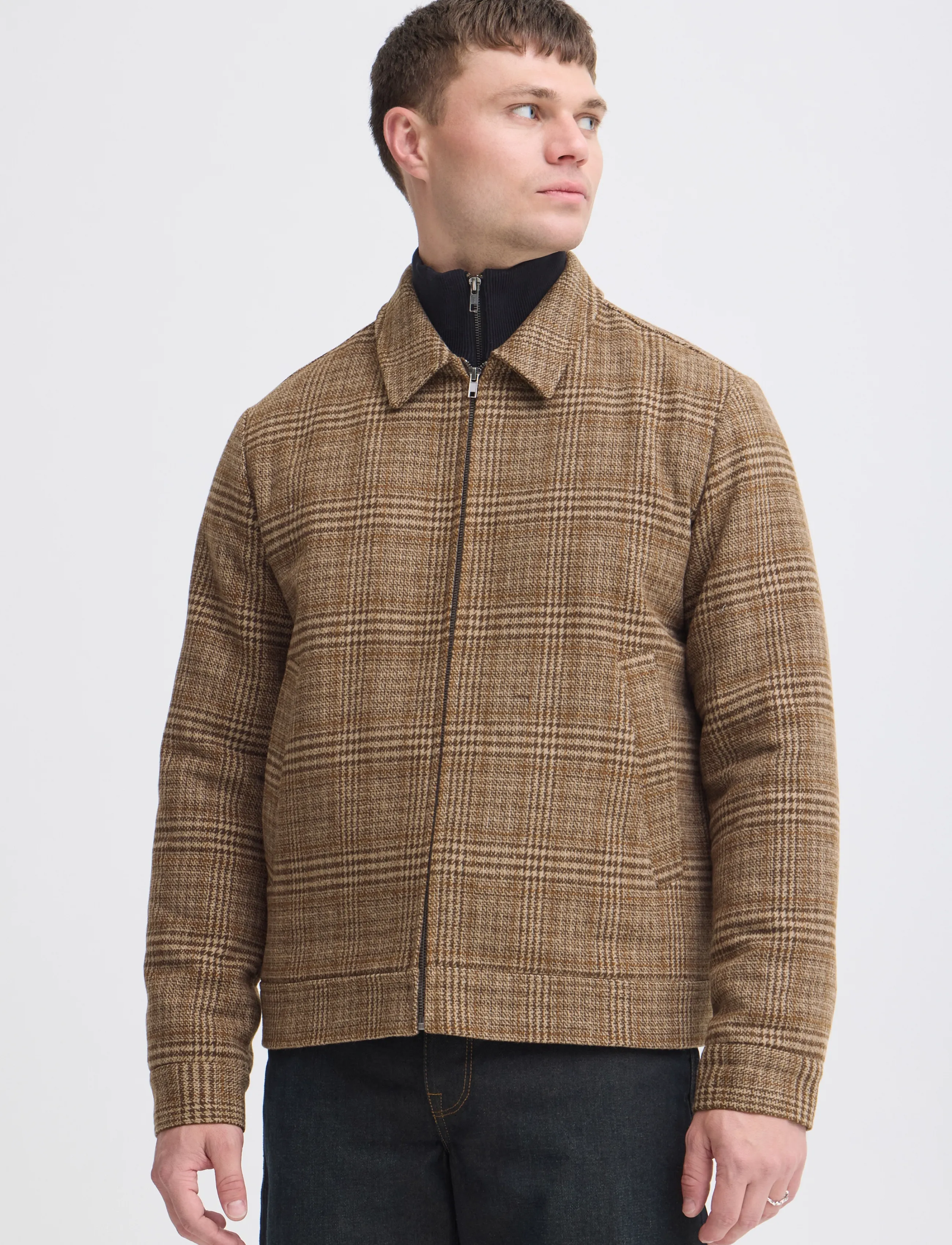 Blend - BHGILBERTO WOOL CHECK JKT - turkish coffee - 5