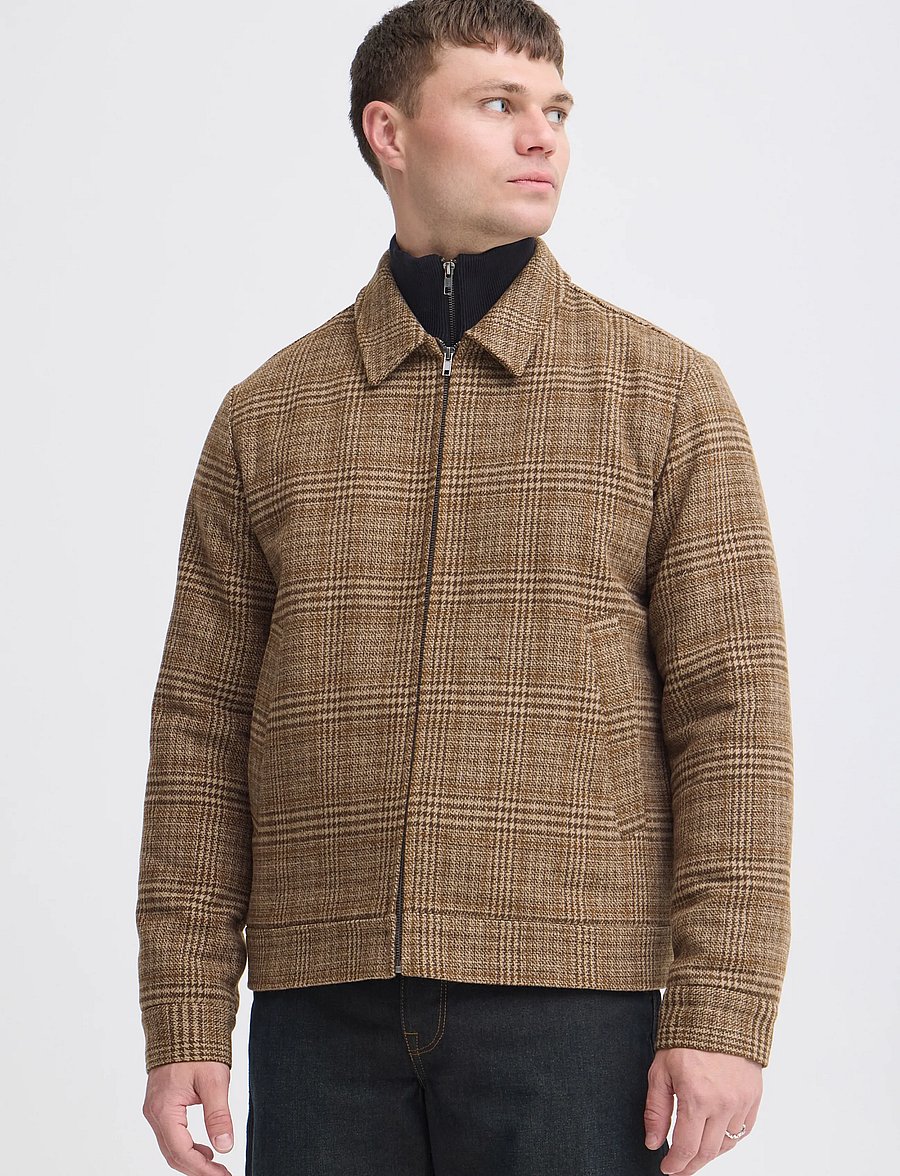 Blend - BHGILBERTO WOOL CHECK JKT - efterårsjakker - turkish coffee - 5