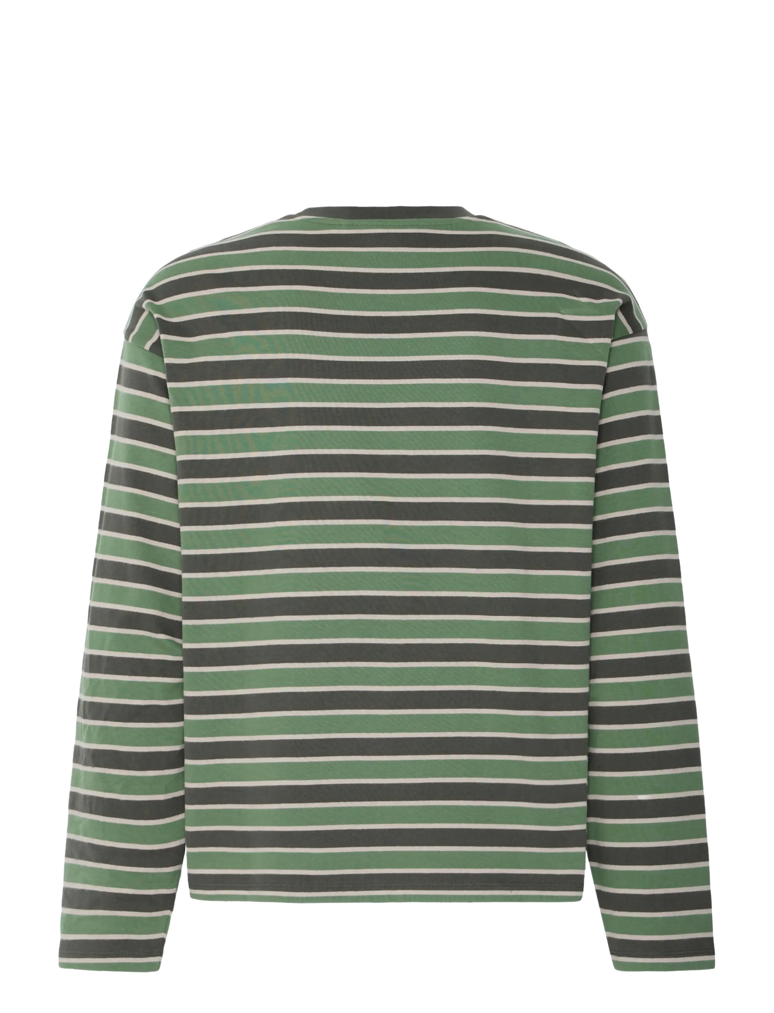 Blend - BHKHALID L/S STRIPE TEE - langærmede t-shirts - elm green - 2