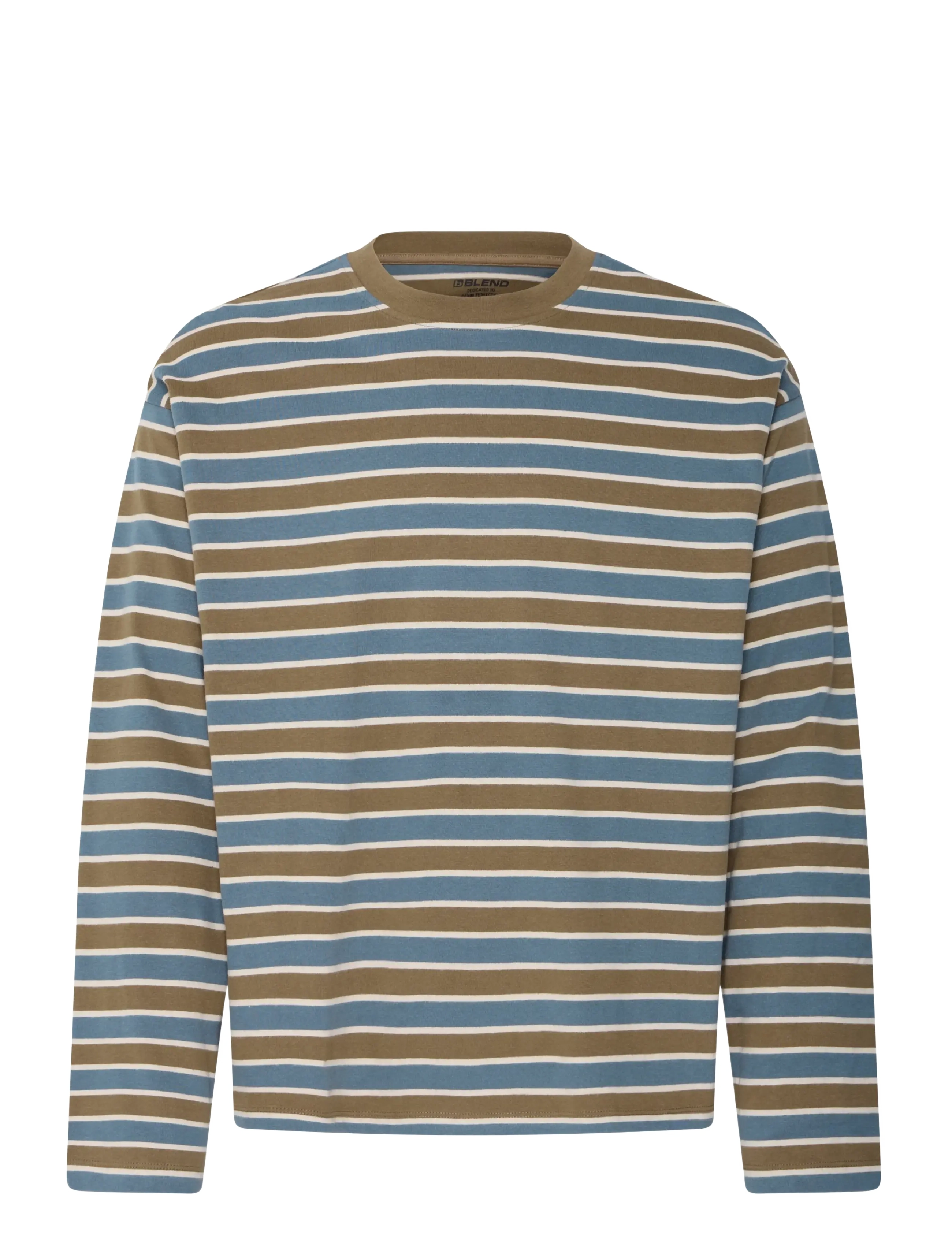 Blend - BHKHALID L/S STRIPE TEE - stormy weather - 1