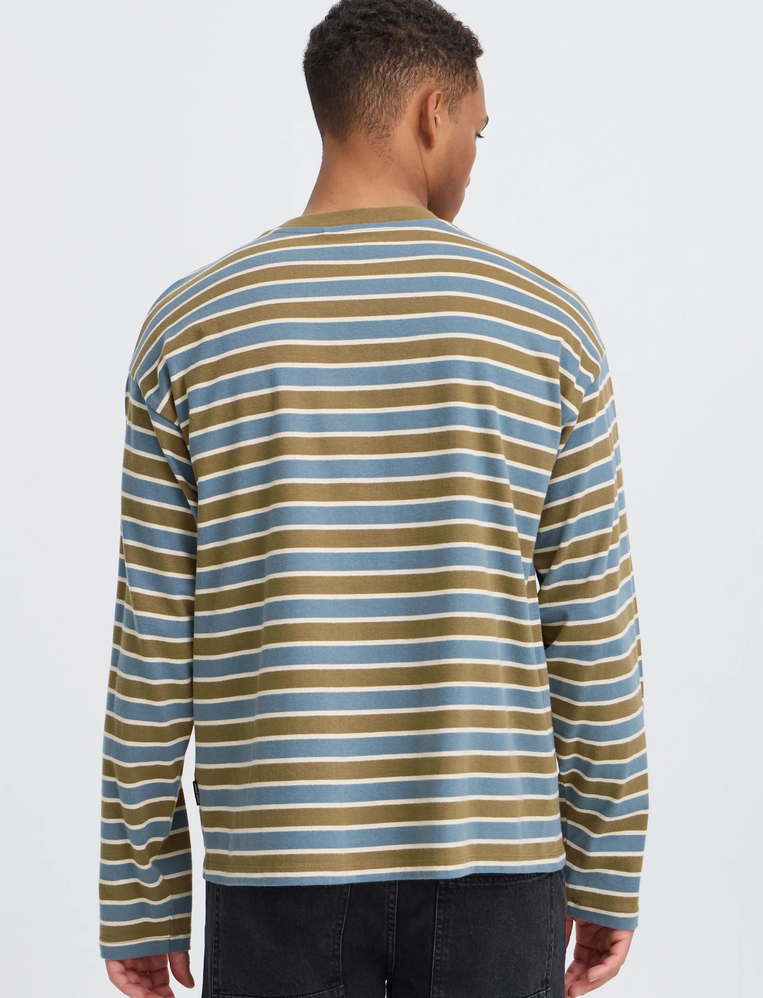 Blend - BHKHALID L/S STRIPE TEE - stormy weather - 3