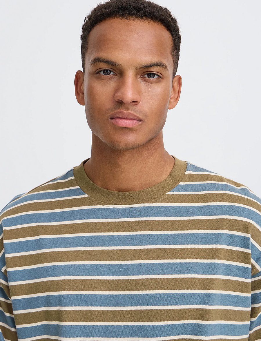 Blend - BHKHALID L/S STRIPE TEE - stormy weather - 4