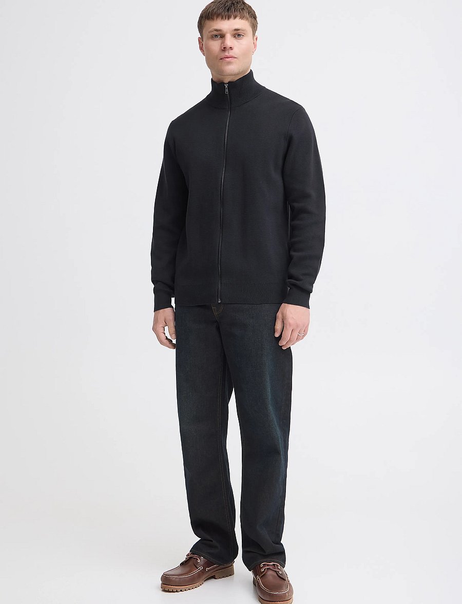 Blend - BHBOYAN ZIPP - pullover mit durchgehendem reißverschluss - black beauty - 0