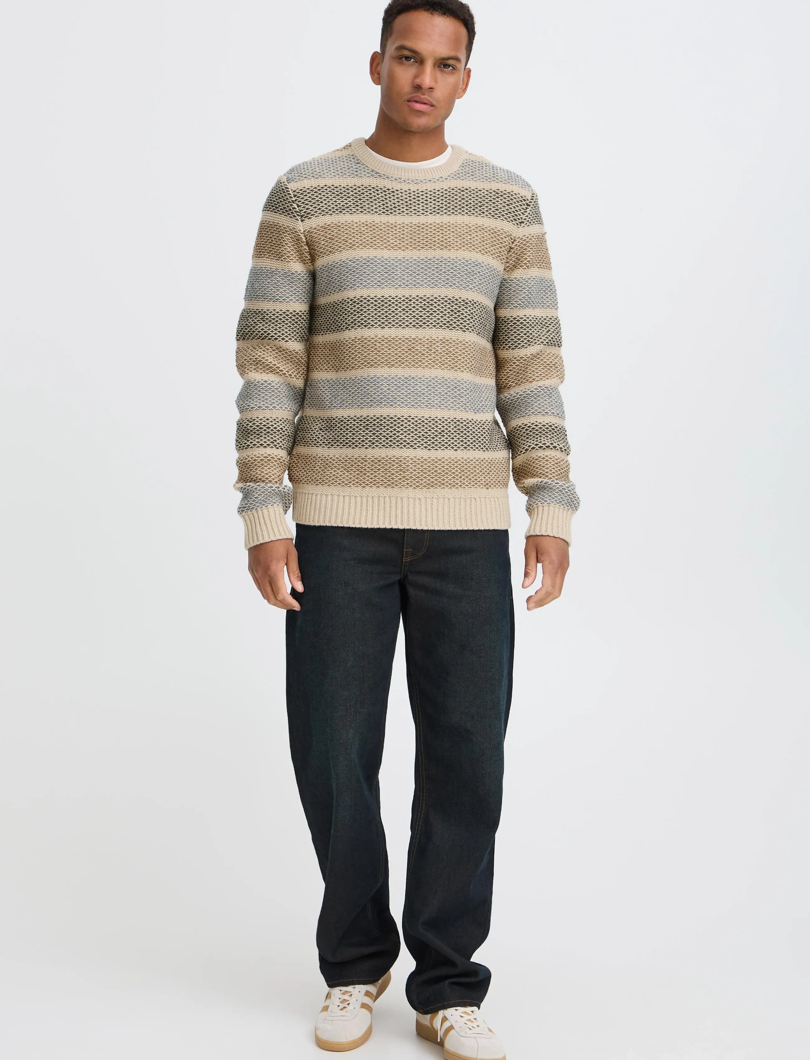 Blend BHBRYDE CREW KNIT - Kollektionen - STORMY WEATHER / beige
