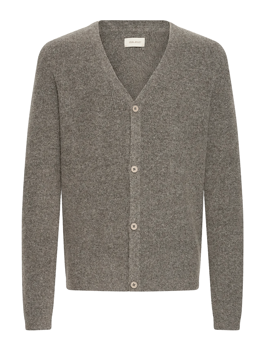Blend - BHBRONO KNIT CARDIGAN - cardigans - crockery melange - 1