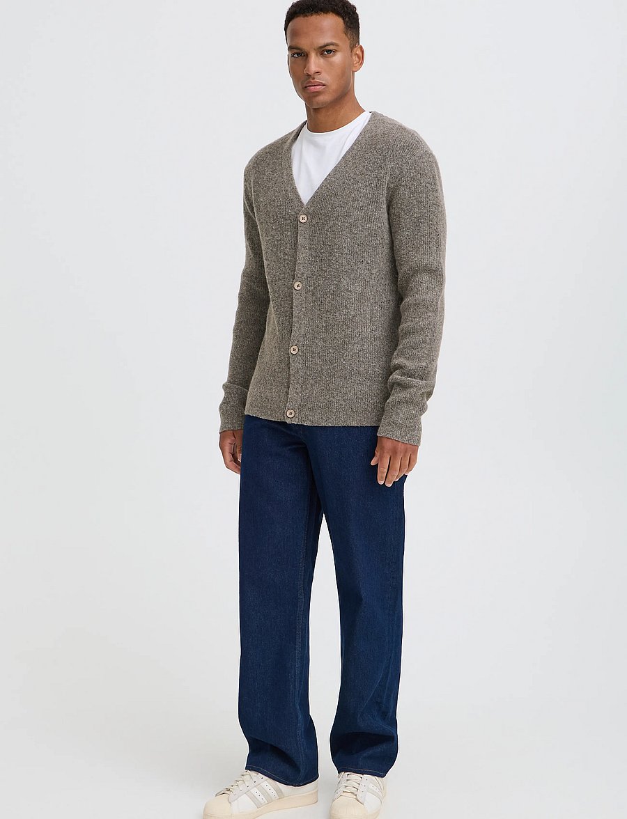 Blend - BHBRONO KNIT CARDIGAN - cardigans - crockery melange - 0