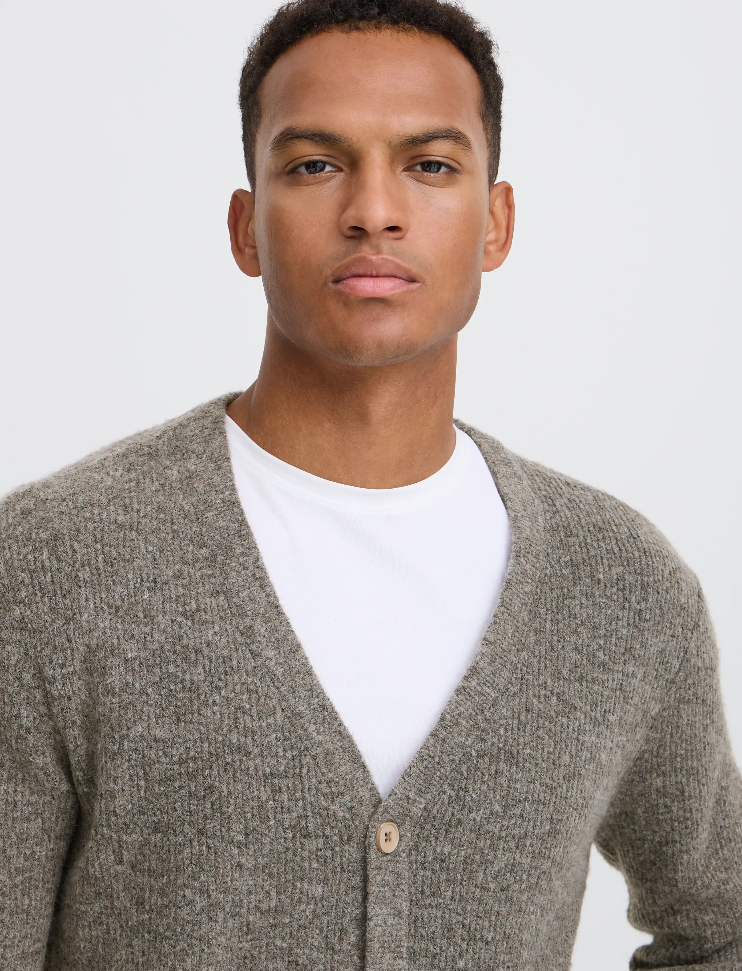 Blend - BHBRONO KNIT CARDIGAN - cardigans - crockery melange - 4