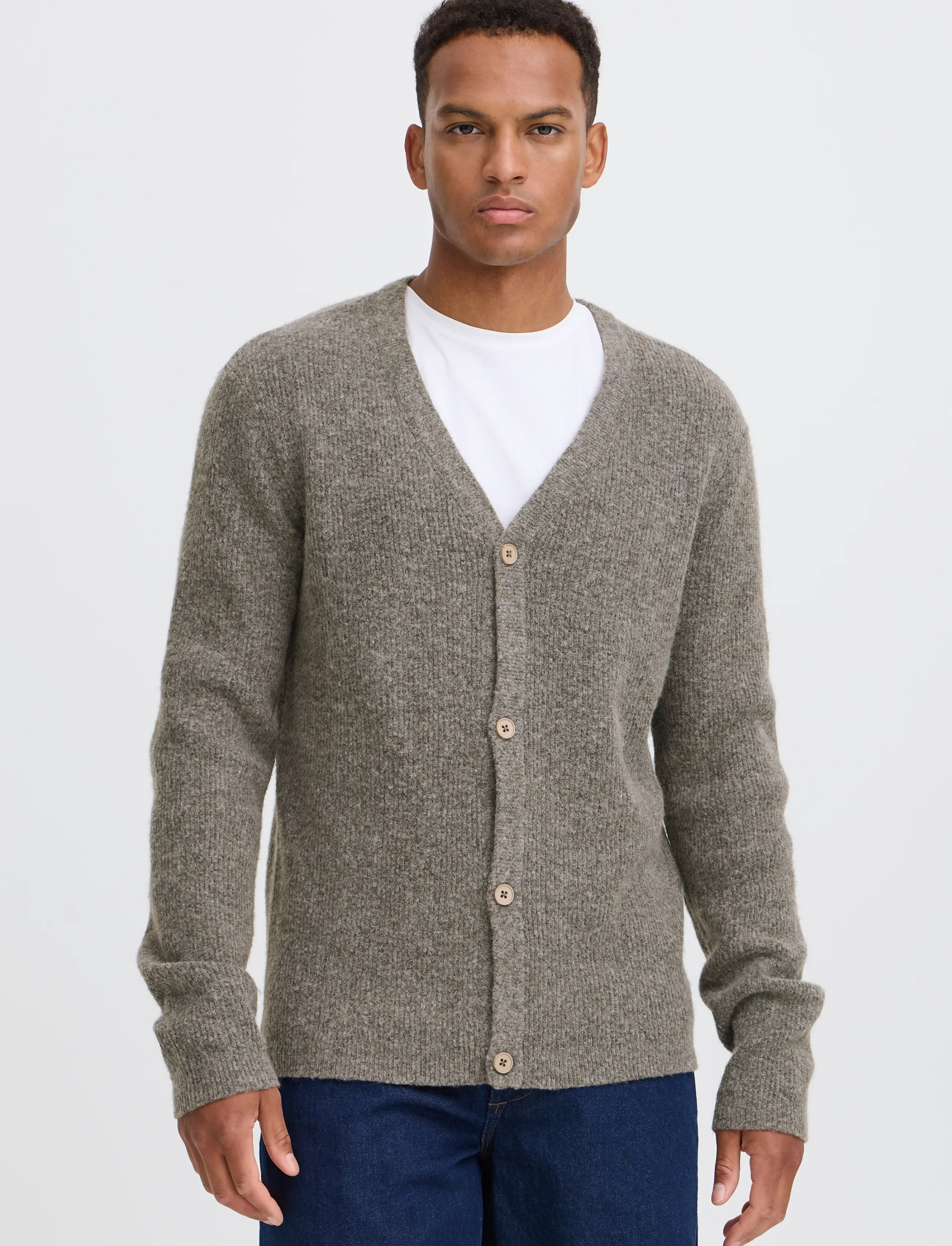 Blend - BHBRONO KNIT CARDIGAN - cardigans - crockery melange - 5