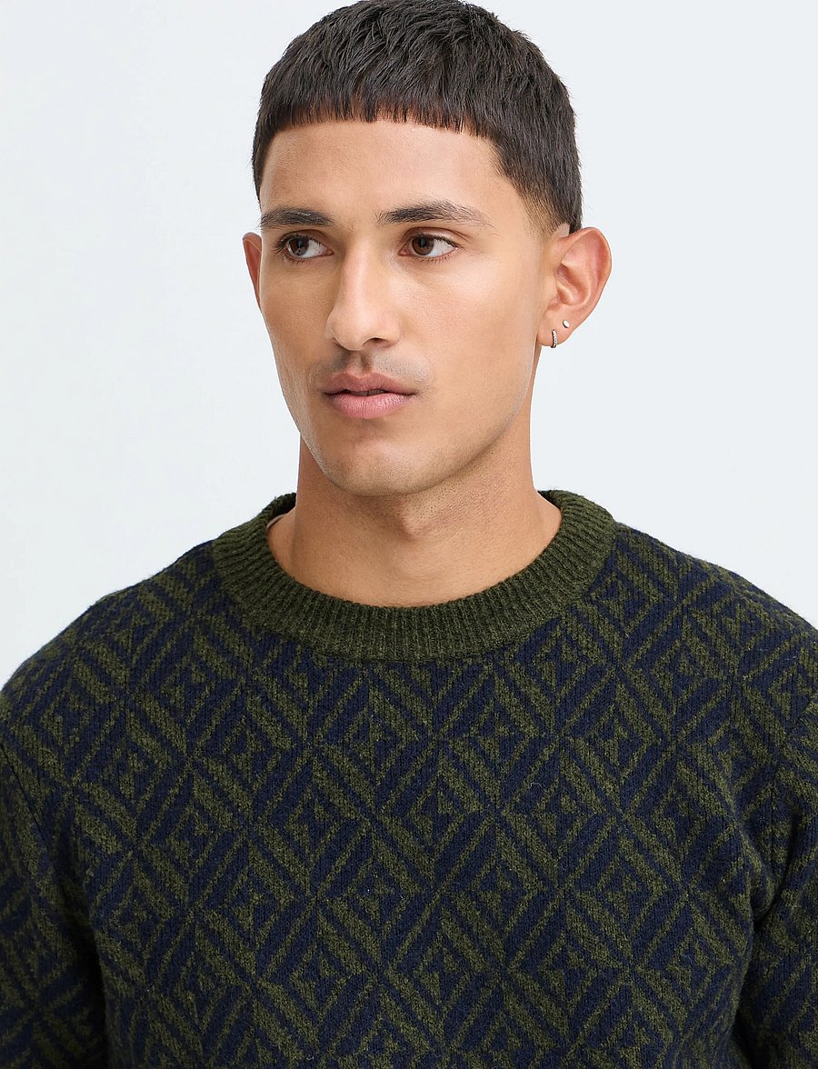 Blend - BHBRONO KNIT CREW - rund hals - deep depths - 4
