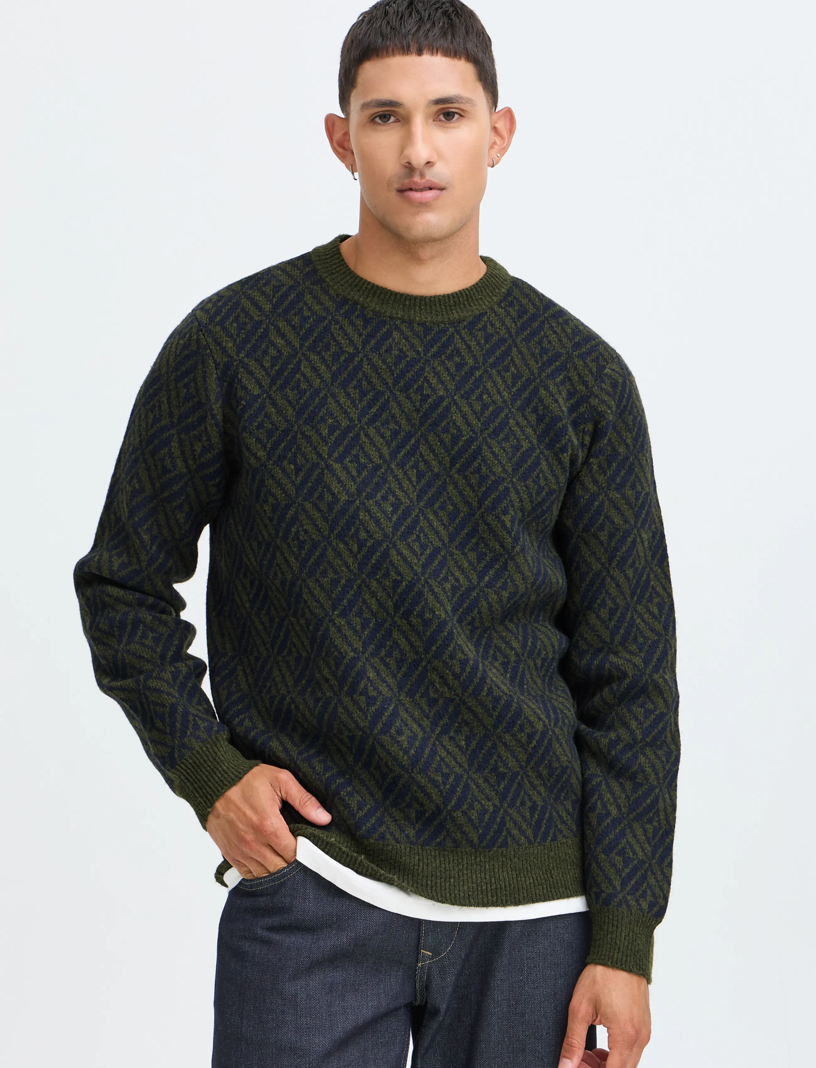 Blend - BHBRONO KNIT CREW - rund hals - deep depths - 5