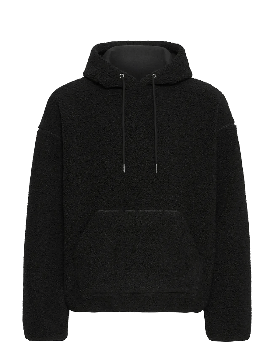Blend - BHLINK TEDDY HOOD SWEAT - hoodies - black beauty - 1