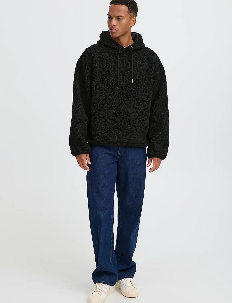 Blend - BHLINK TEDDY HOOD SWEAT - hoodies - black beauty - 0