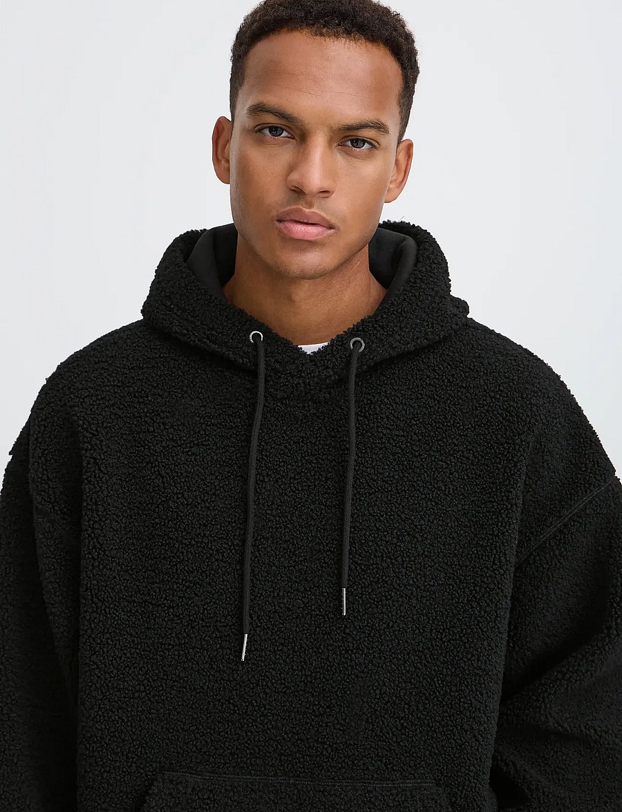 Blend - BHLINK TEDDY HOOD SWEAT - hoodies - black beauty - 4