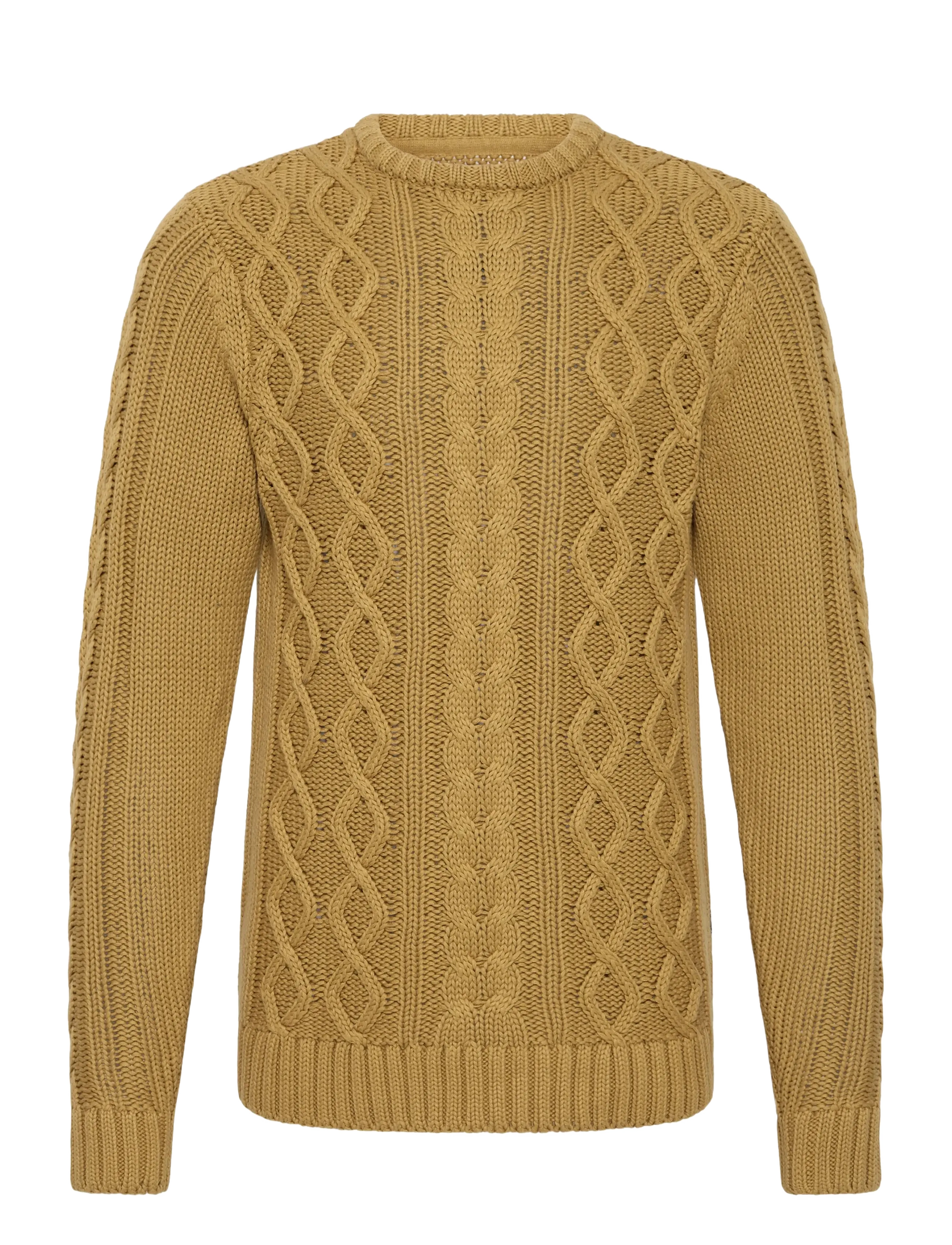 Blend BHBURRE CREW KNIT - Rundhals - DRIED TOBACCO / yellow