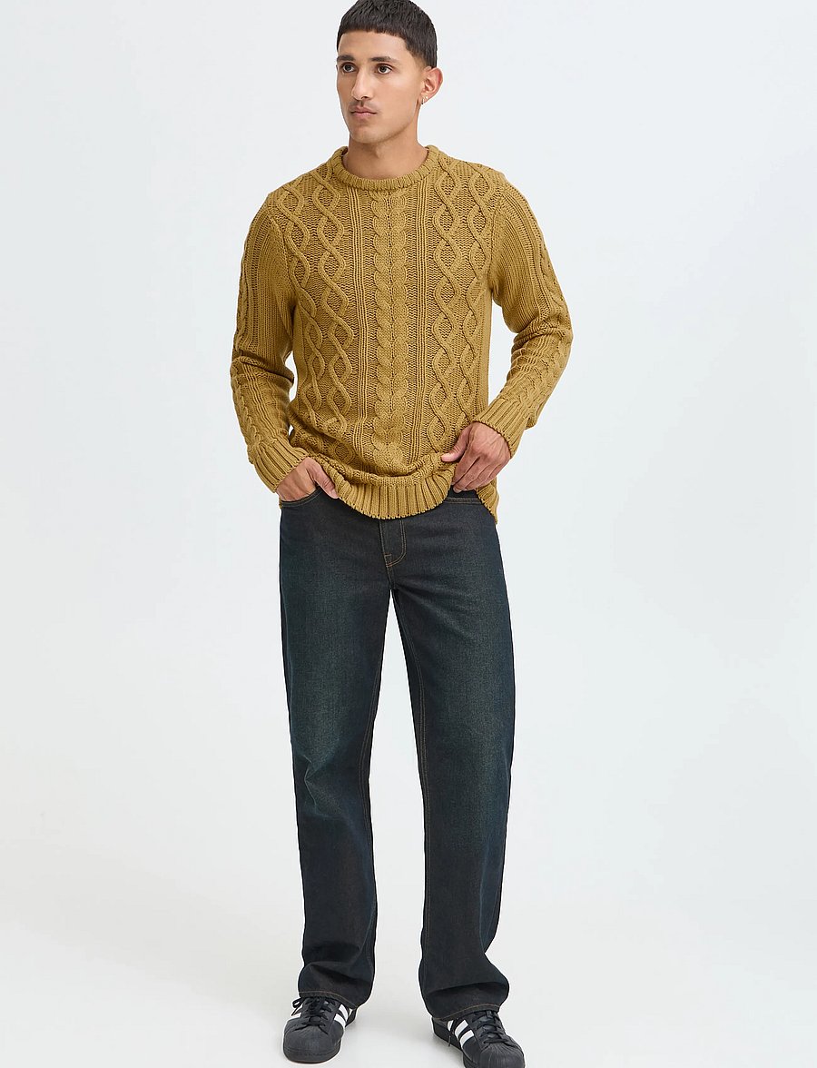 Blend - BHBURRE CREW KNIT - rundhals - dried tobacco - 0