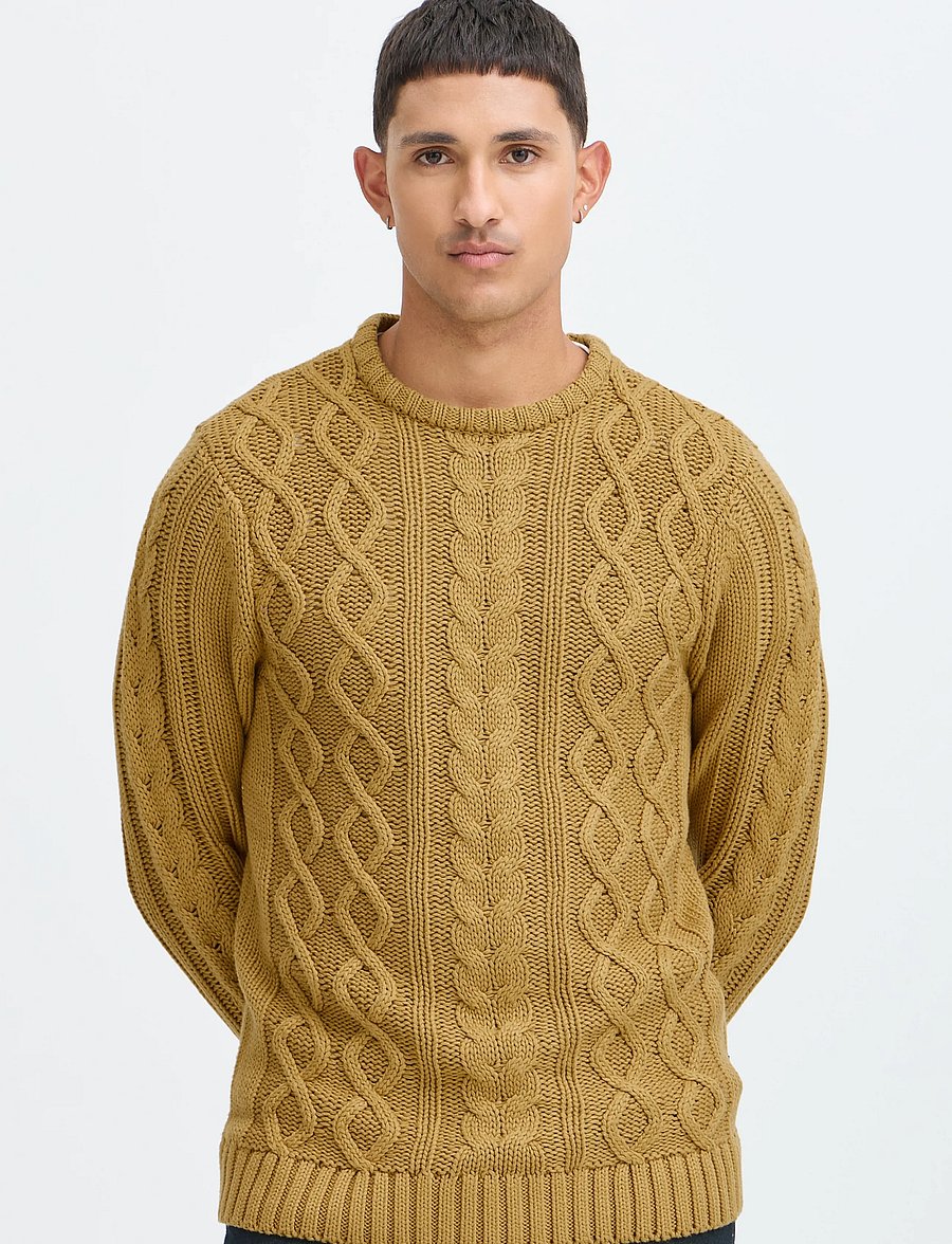 Blend - BHBURRE CREW KNIT - rundhals - dried tobacco - 5