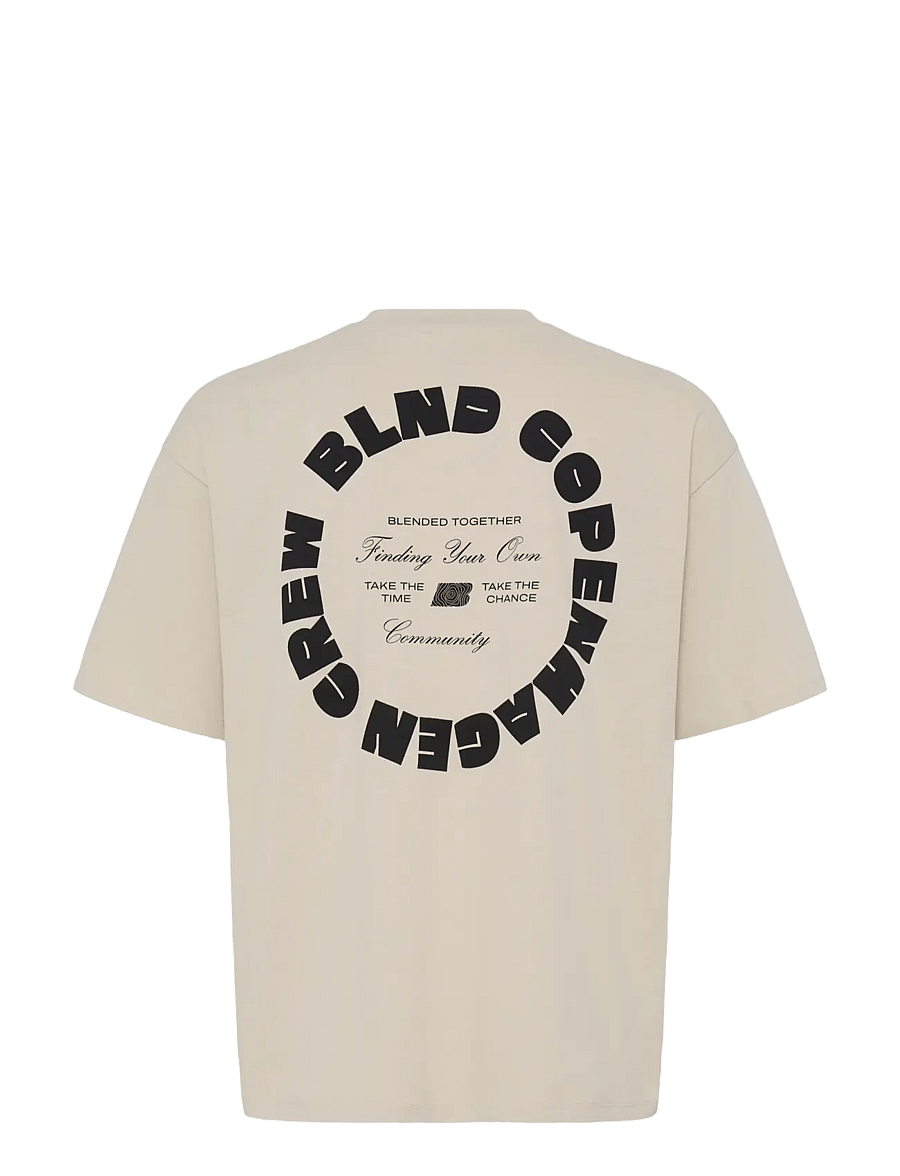 Blend - BHLUCIUS S/S WASH PRINT TEE - kurzärmelige t-shirts - oyster gray - 2