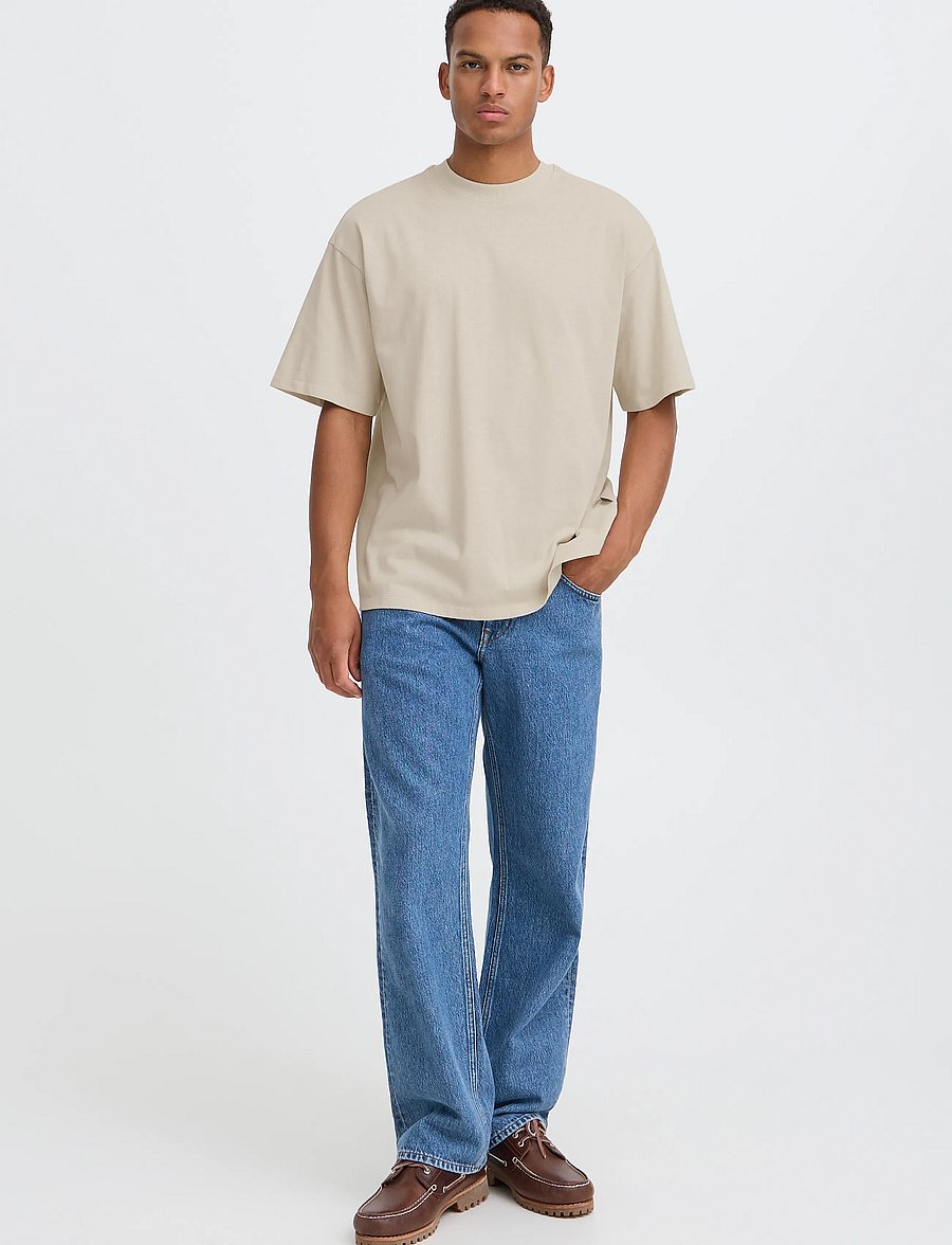 Blend - BHLUCIUS S/S WASH PRINT TEE - kurzärmelige t-shirts - oyster gray - 0