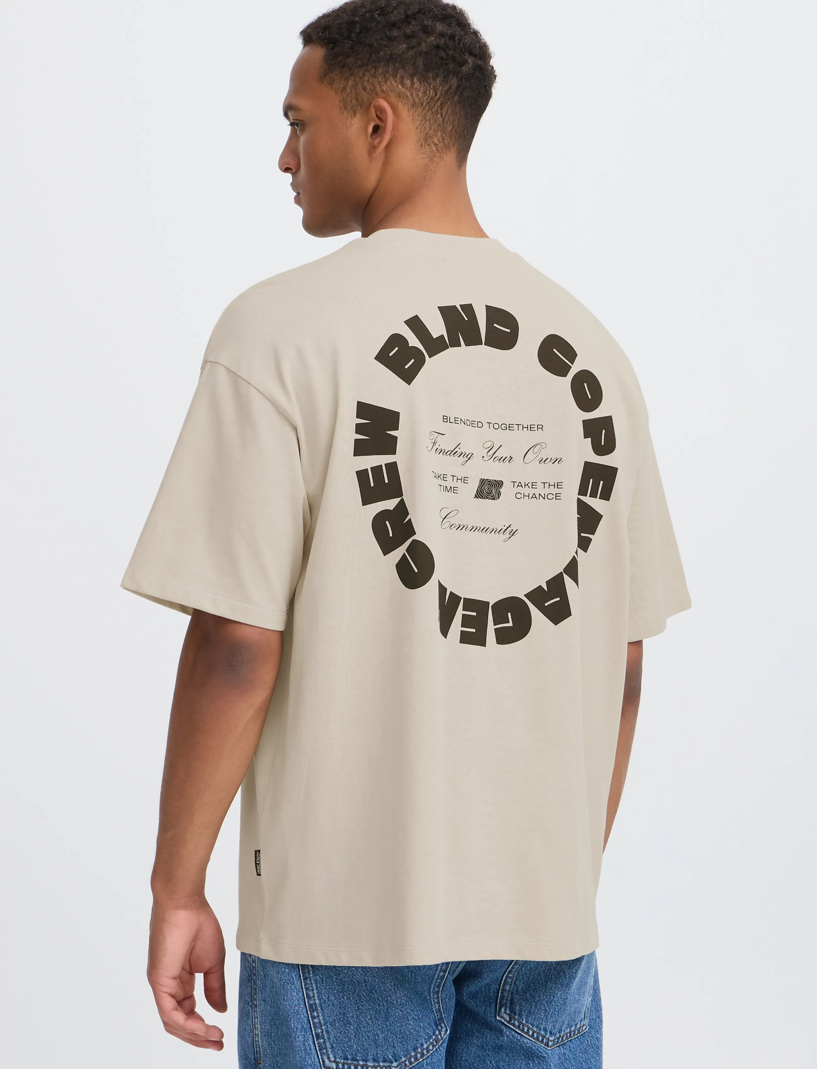 Blend - BHLUCIUS S/S WASH PRINT TEE - kurzärmelige t-shirts - oyster gray - 3
