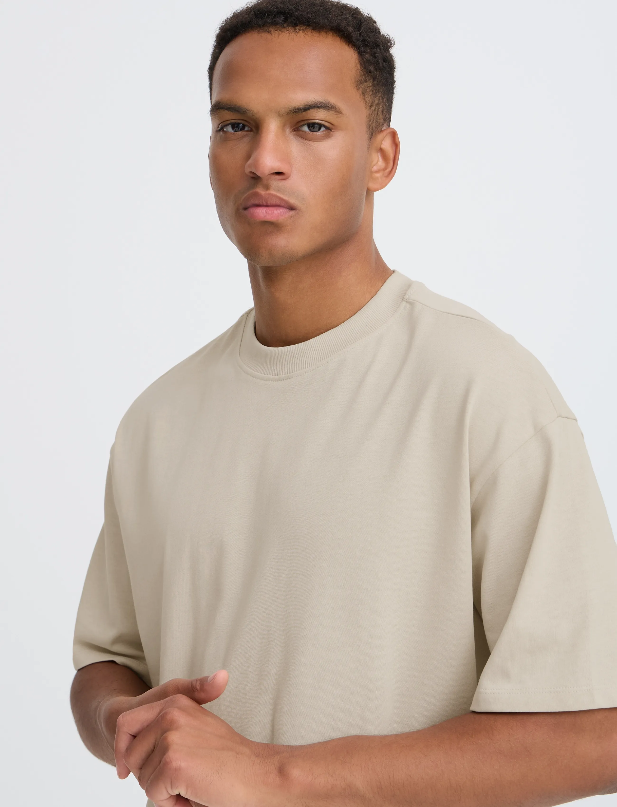 Blend - BHLUCIUS S/S WASH PRINT TEE - kurzärmelige t-shirts - oyster gray - 4