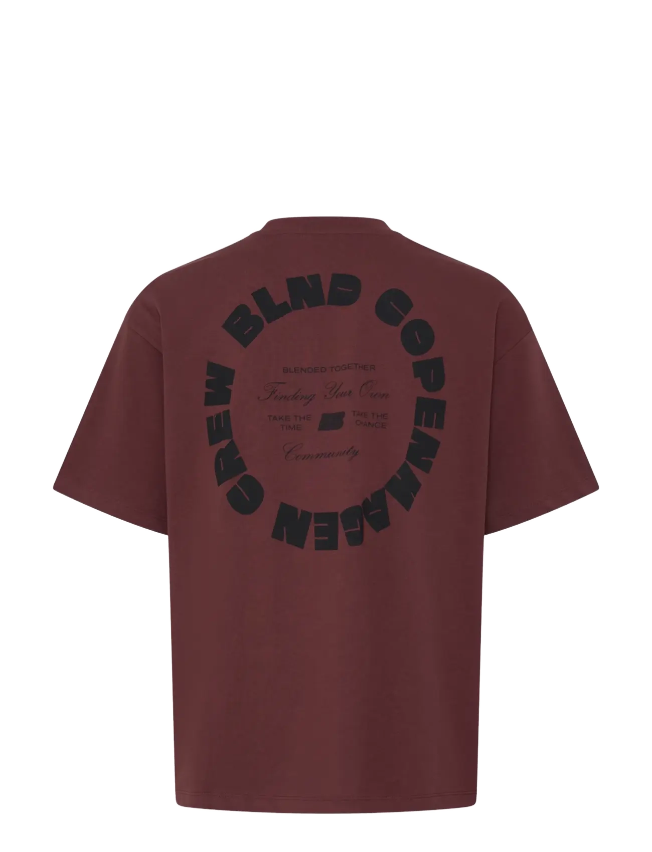 Blend - BHLUCIUS S/S WASH PRINT TEE - kurzärmelige t-shirts - rum raisin - 2