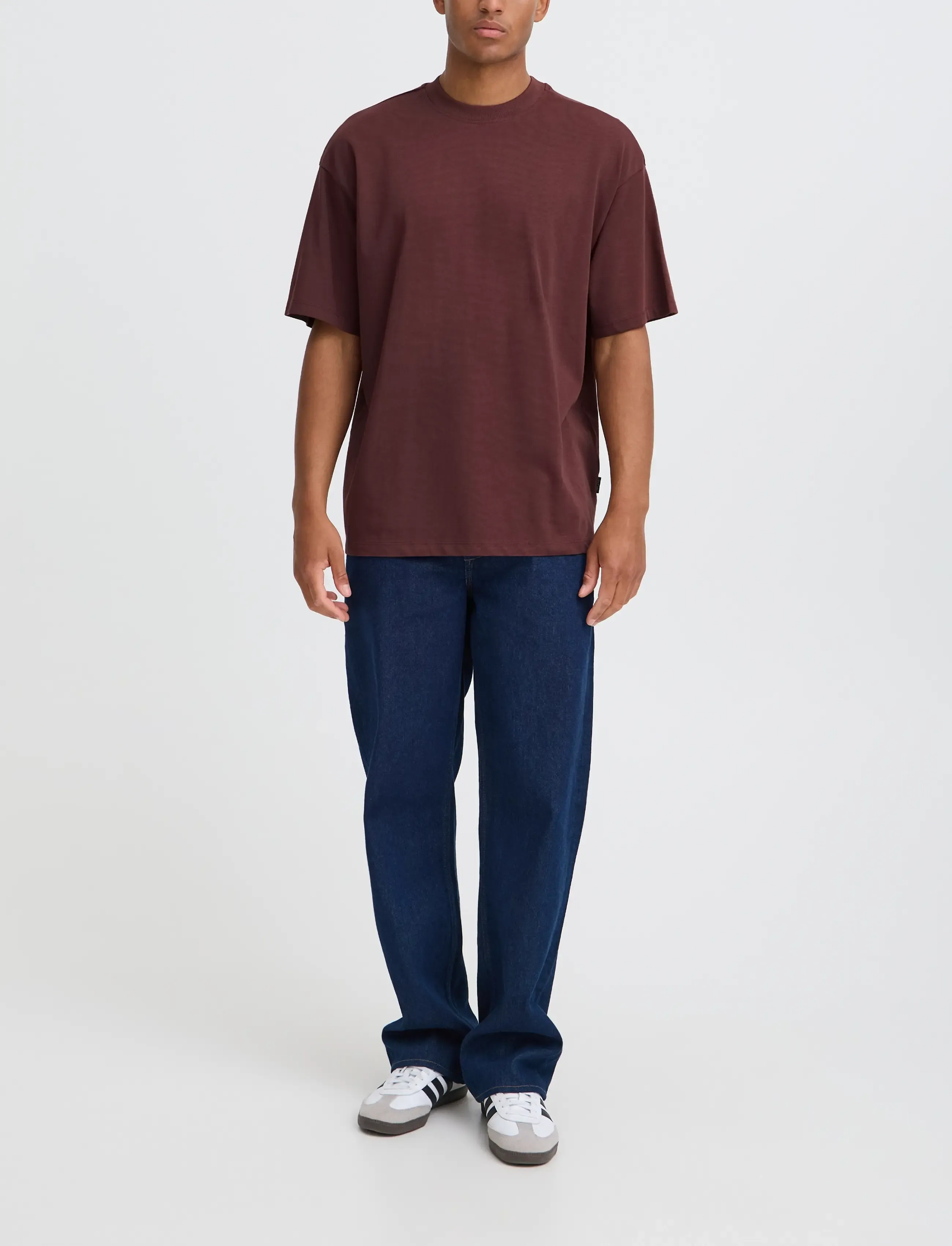 Blend BHLUCIUS S/S WASH PRINT TEE - Blend - RUM RAISIN / burgundy