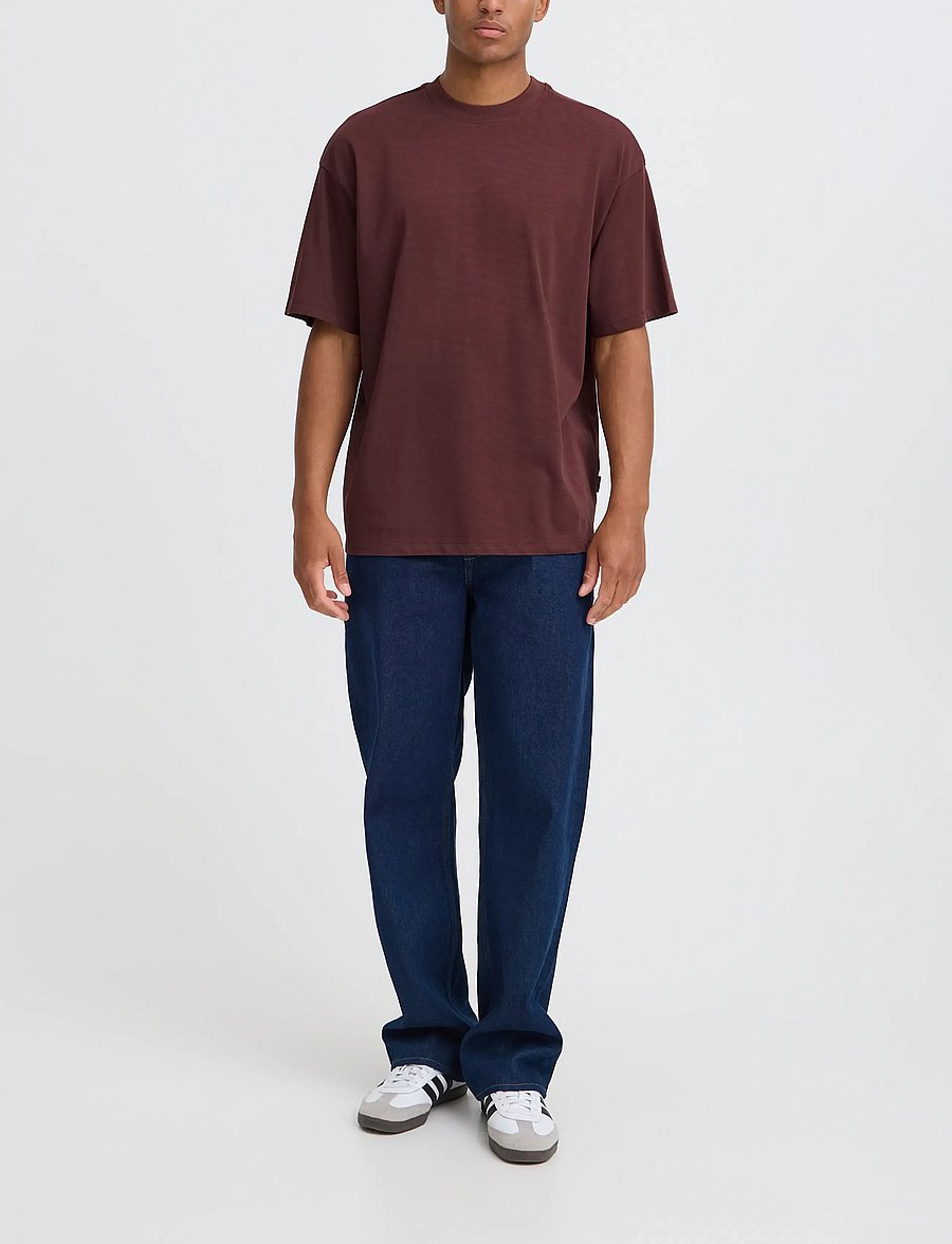 Blend - BHLUCIUS S/S WASH PRINT TEE - kurzärmelige t-shirts - rum raisin - 0