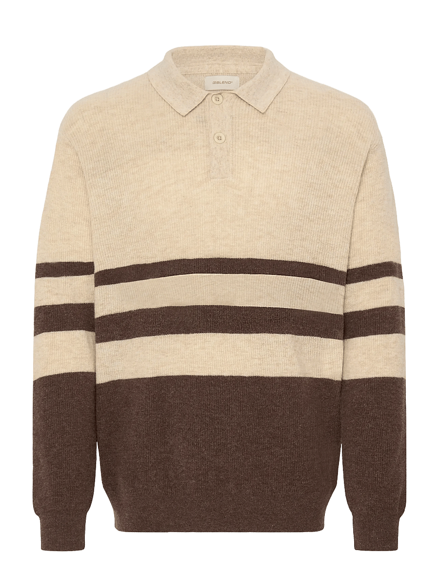 Blend - BHDANIN POLO - poloer i strik med lange ærmer - oyster gray - 1