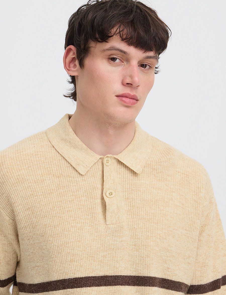 Blend - BHDANIN POLO - poloer i strik med lange ærmer - oyster gray - 4