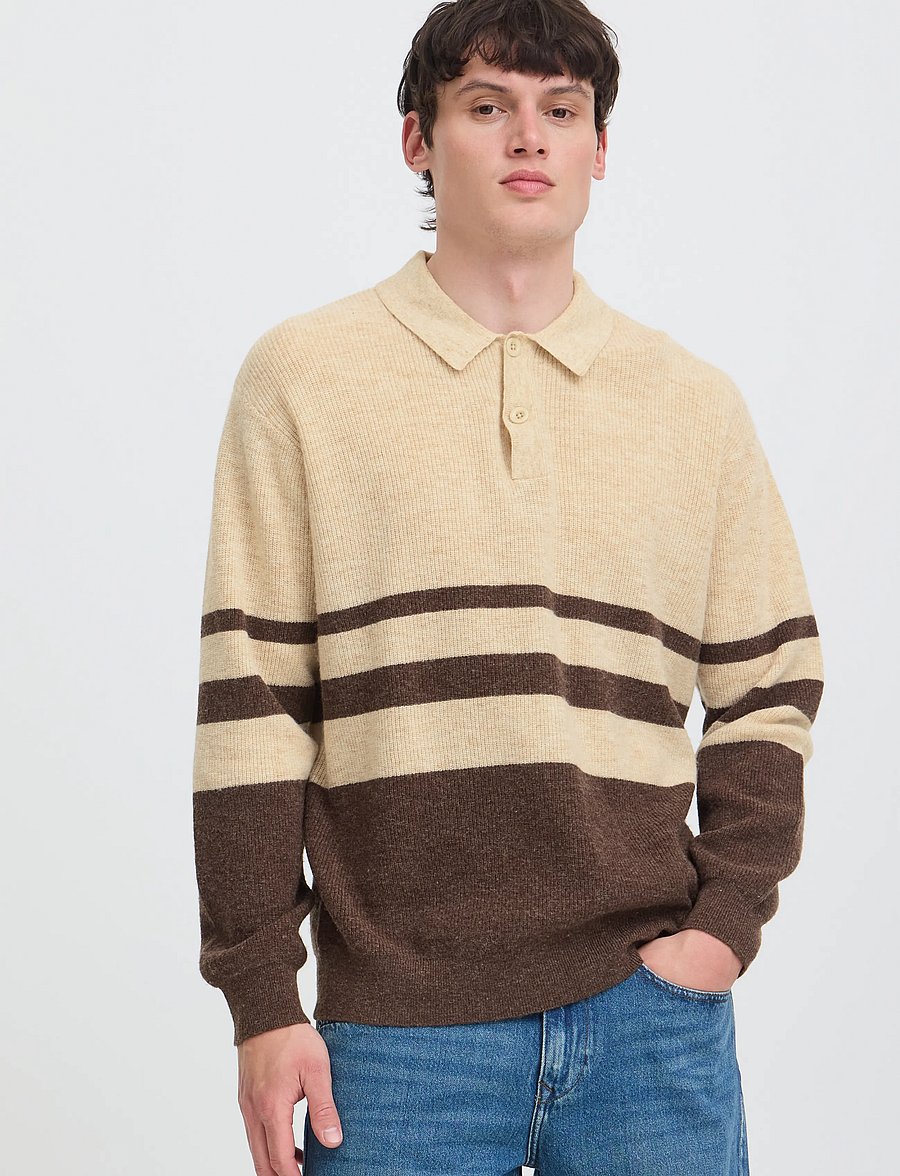Blend - BHDANIN POLO - poloer i strik med lange ærmer - oyster gray - 5