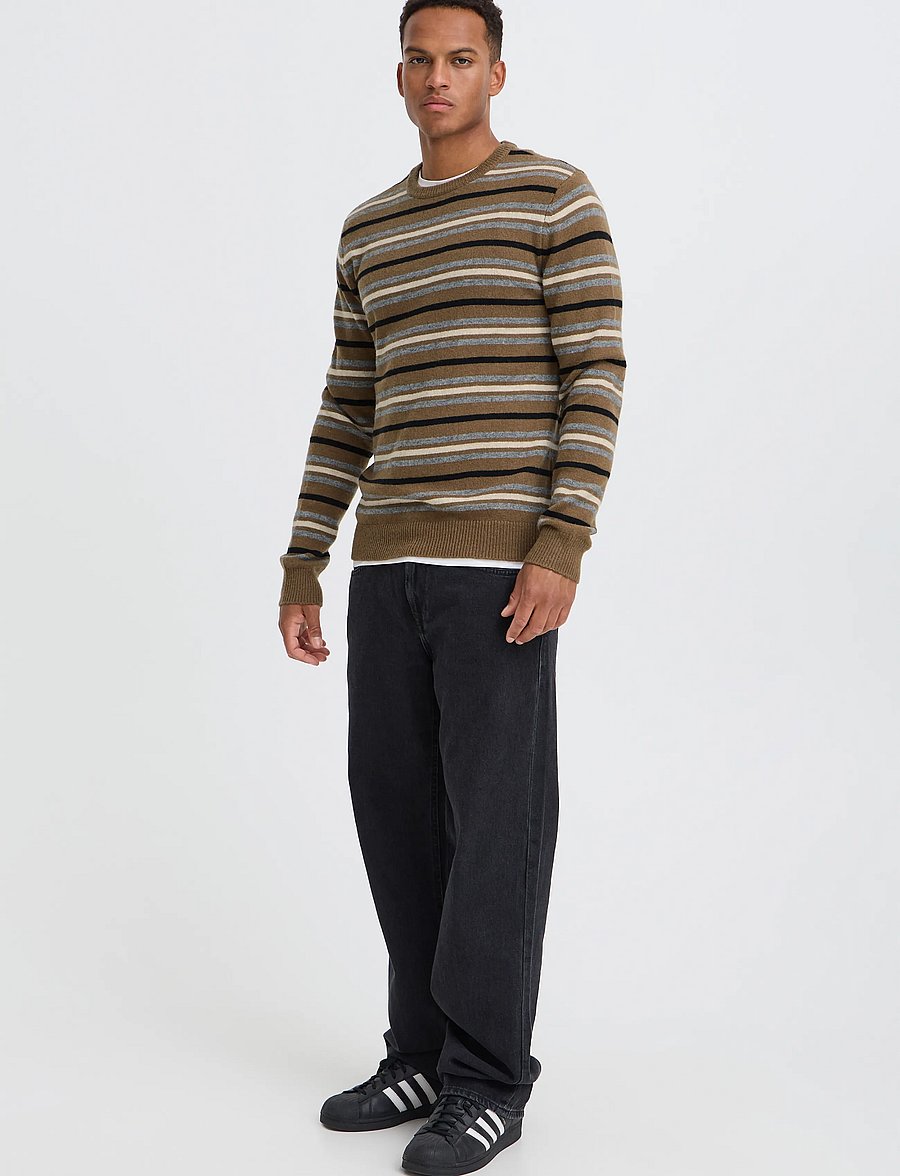 Blend - BHBRANKO CREW KNIT STRIPE - rund hals - kangaroo - 0