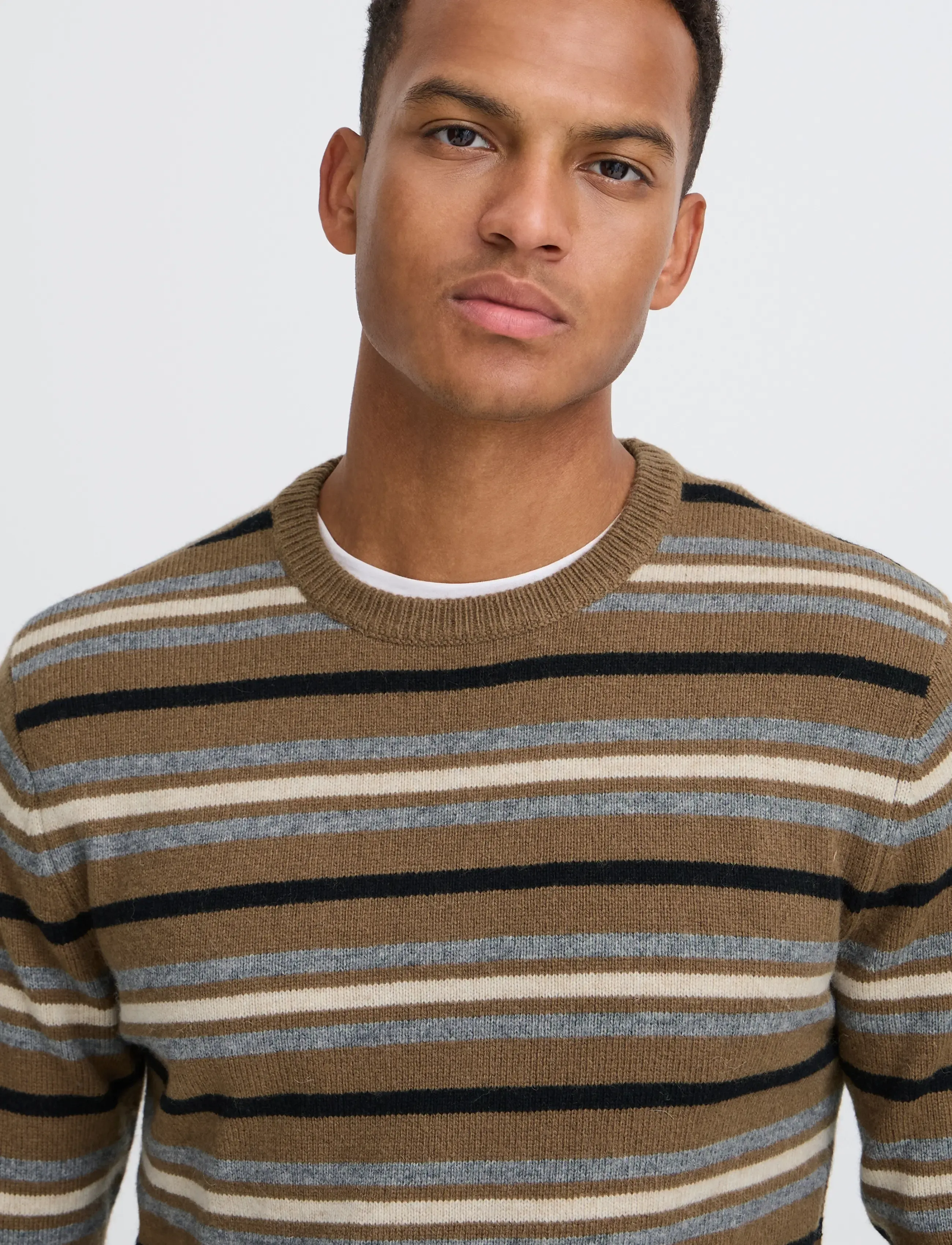 Blend - BHBRANKO CREW KNIT STRIPE - rund hals - kangaroo - 4