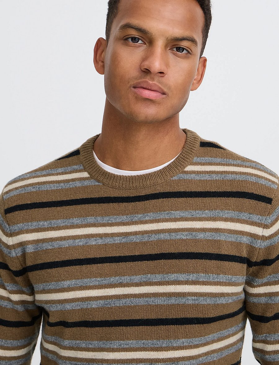 Blend - BHBRANKO CREW KNIT STRIPE - rund hals - kangaroo - 4