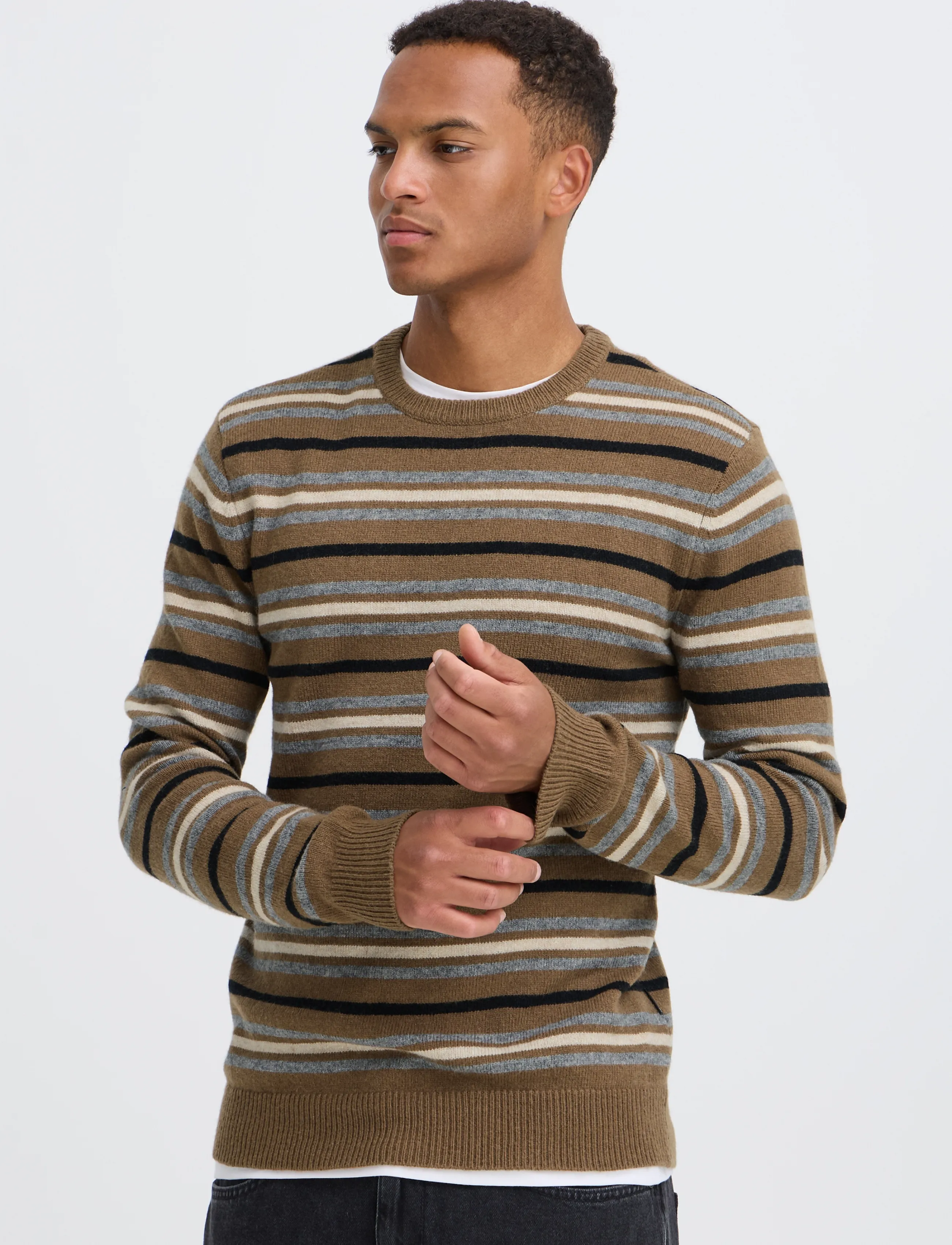 Blend - BHBRANKO CREW KNIT STRIPE - rund hals - kangaroo - 5
