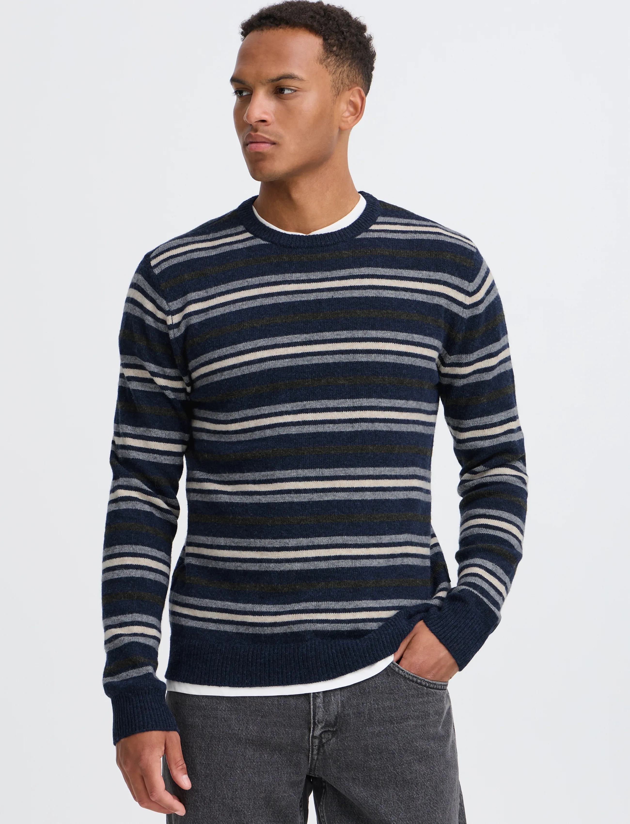 Blend - BHBRANKO CREW KNIT STRIPE - rund hals - salute - 5