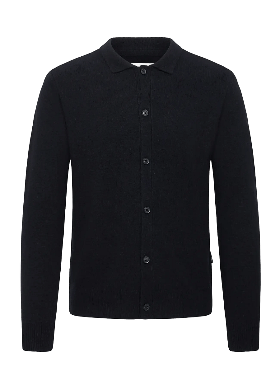 Blend - BHBRANKO POLO CARDIGAN - koftor - black beauty - 1