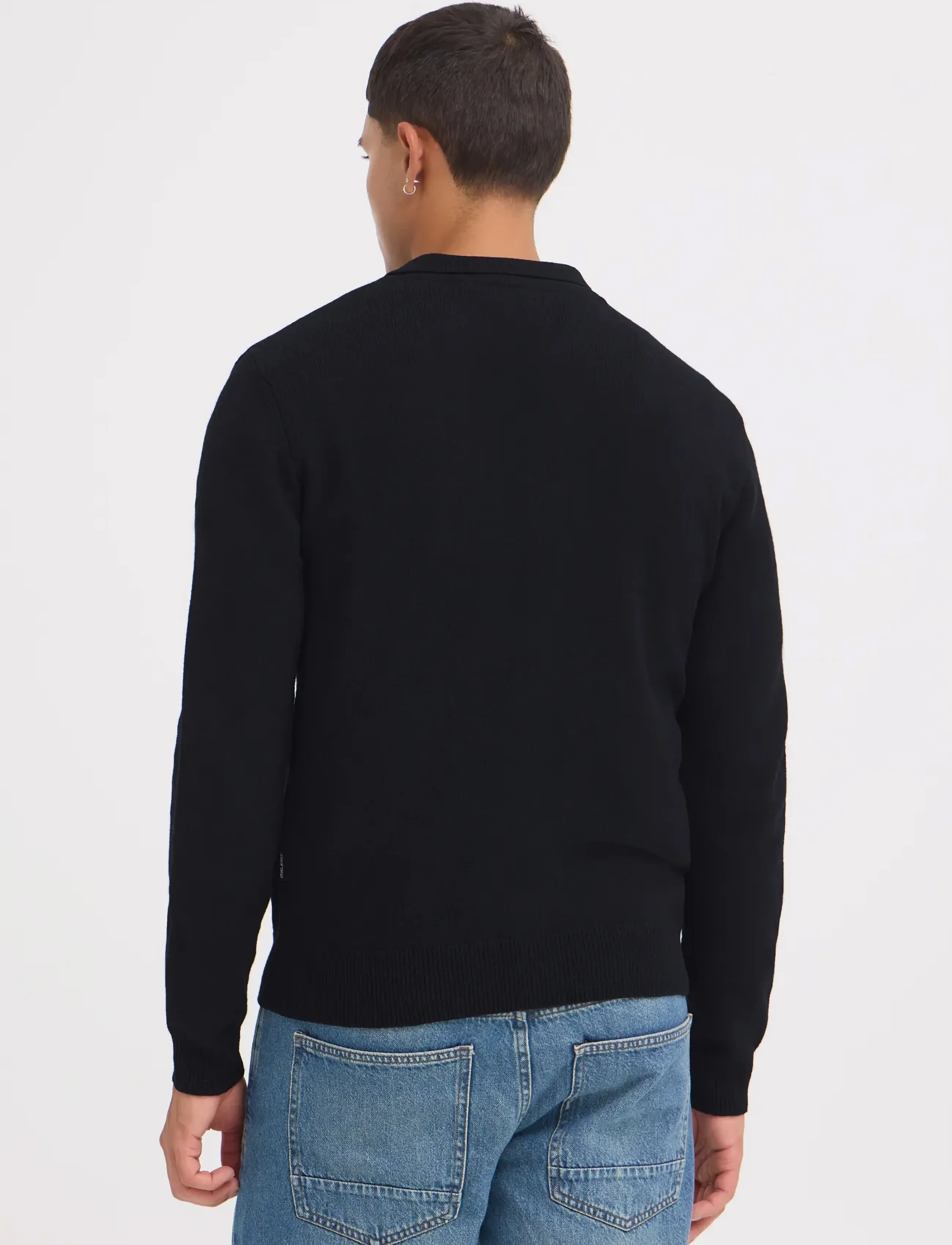 Blend - BHBRANKO POLO CARDIGAN - koftor - black beauty - 3