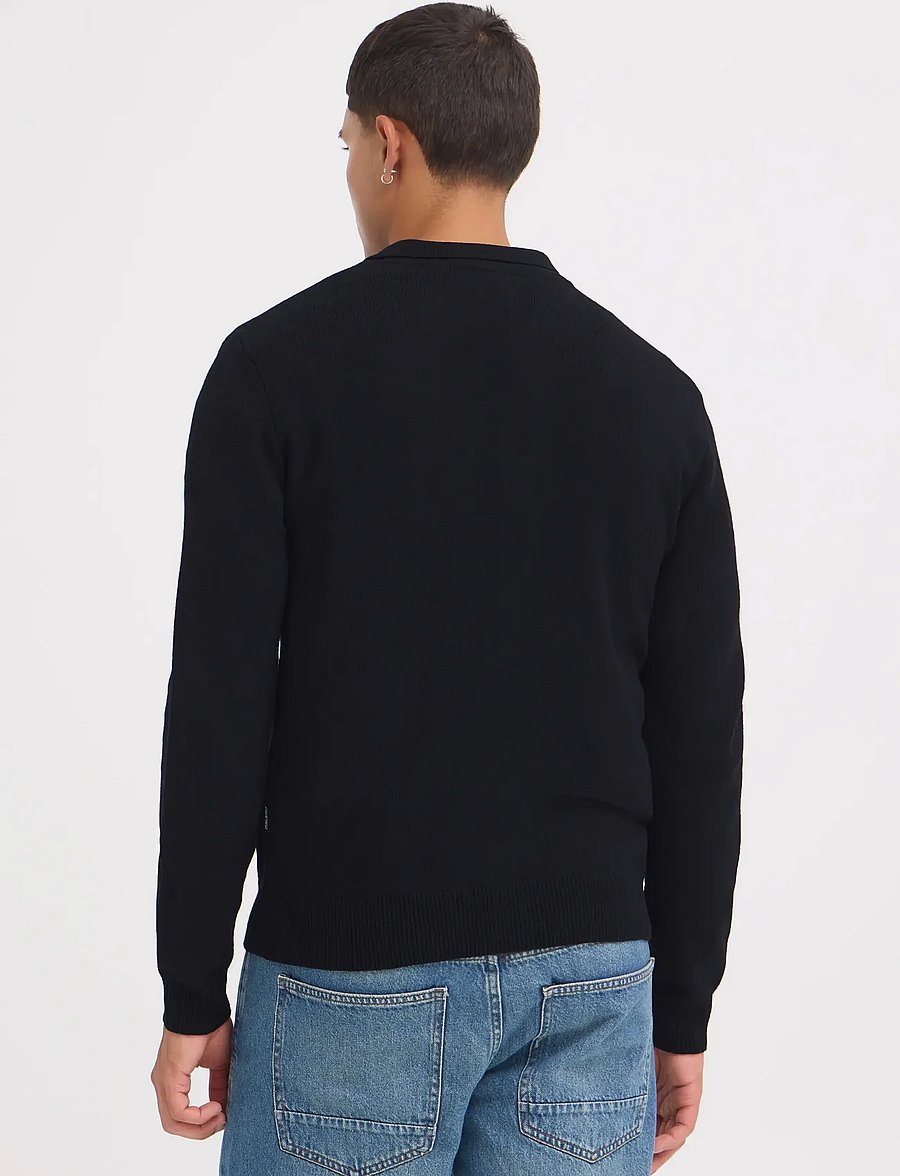 Blend - BHBRANKO POLO CARDIGAN - koftor - black beauty - 3