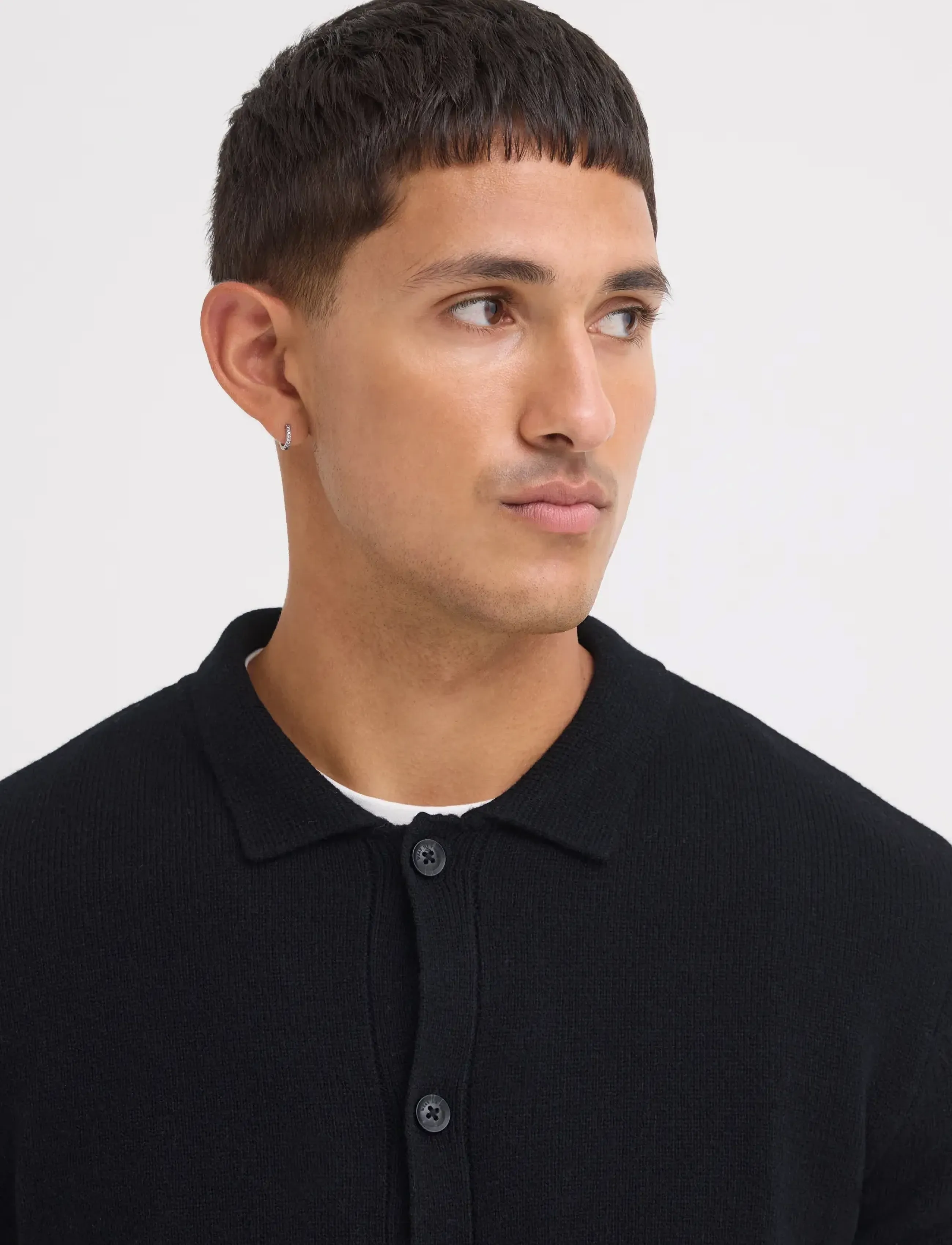 Blend - BHBRANKO POLO CARDIGAN - koftor - black beauty - 4